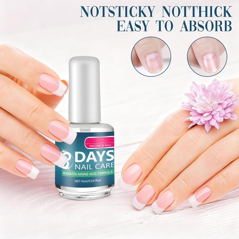 3 Days Nail Care - Strengthening and Hydration, Keratin Amino Acid Formula Nail Treatment Oil, for Dry, Weak & Fragile Nails (2Pcs)