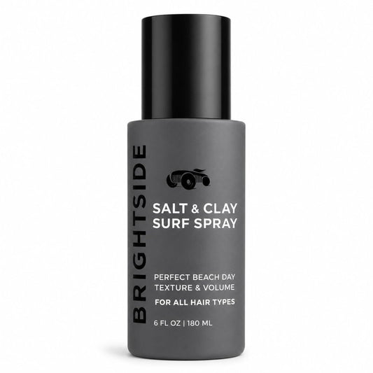 BRIGHTSIDE Salt & Clay Surf Spray - Instant Volume & Texture for Thicker Looking Hair - Natural Sea Salt Spray for Men & Women - Hydrate & Hold for All Hair - Alcohol-Free, Clean ingredients - 6oz