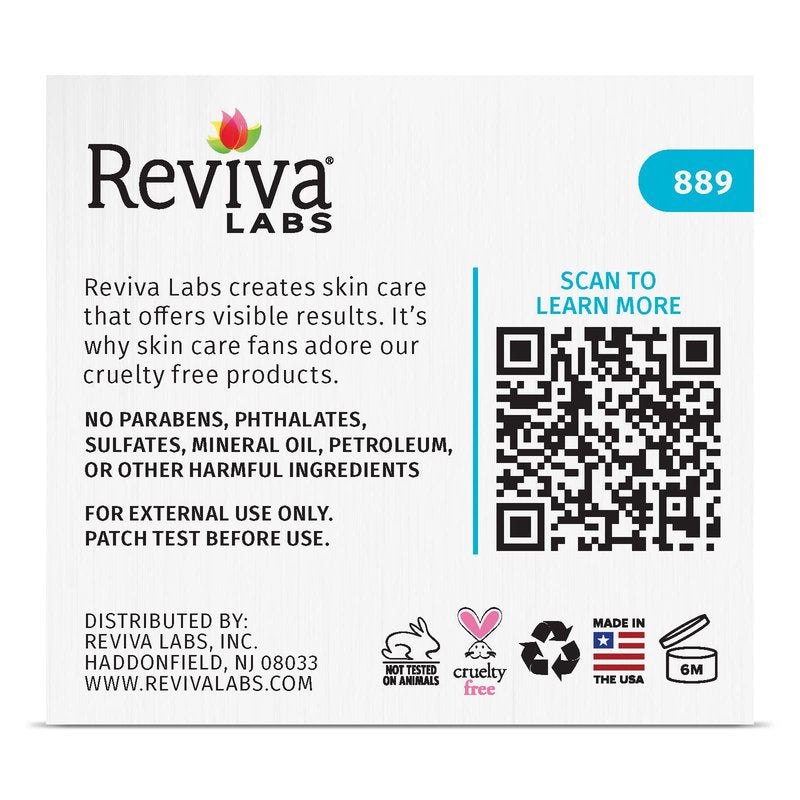Reviva Labs 2oz Calming Rejuvenation Creme with Rosehip Oil, Grapeseed Oil, Carrot Seed Oil, Seabuckthorn, Manuka Honey, and Beeswax helps to calm and moisturize with Antioxidants, EFAs, and OMEGAs