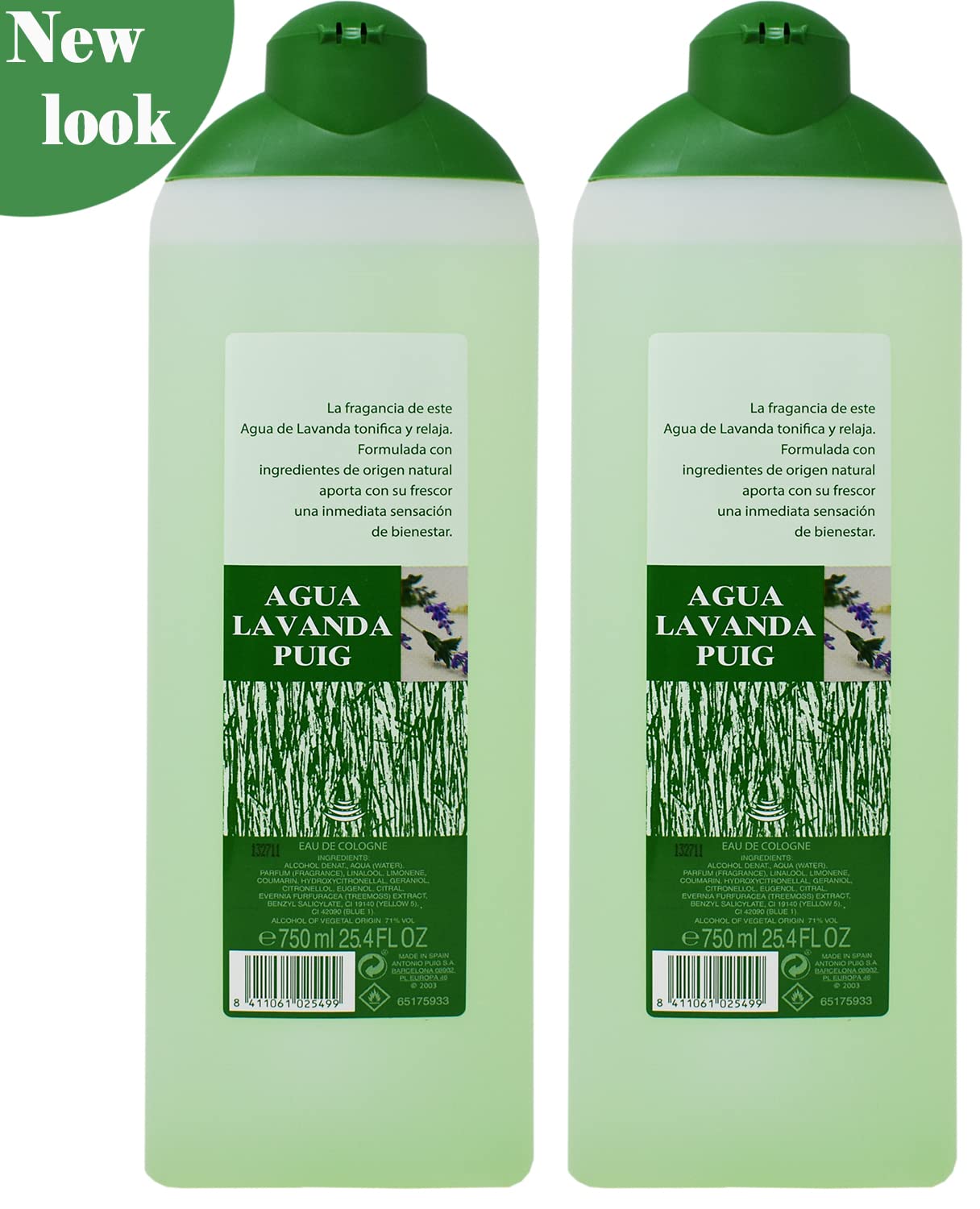 2 Agua Lavanda Cologne 750ml/25.5oz.