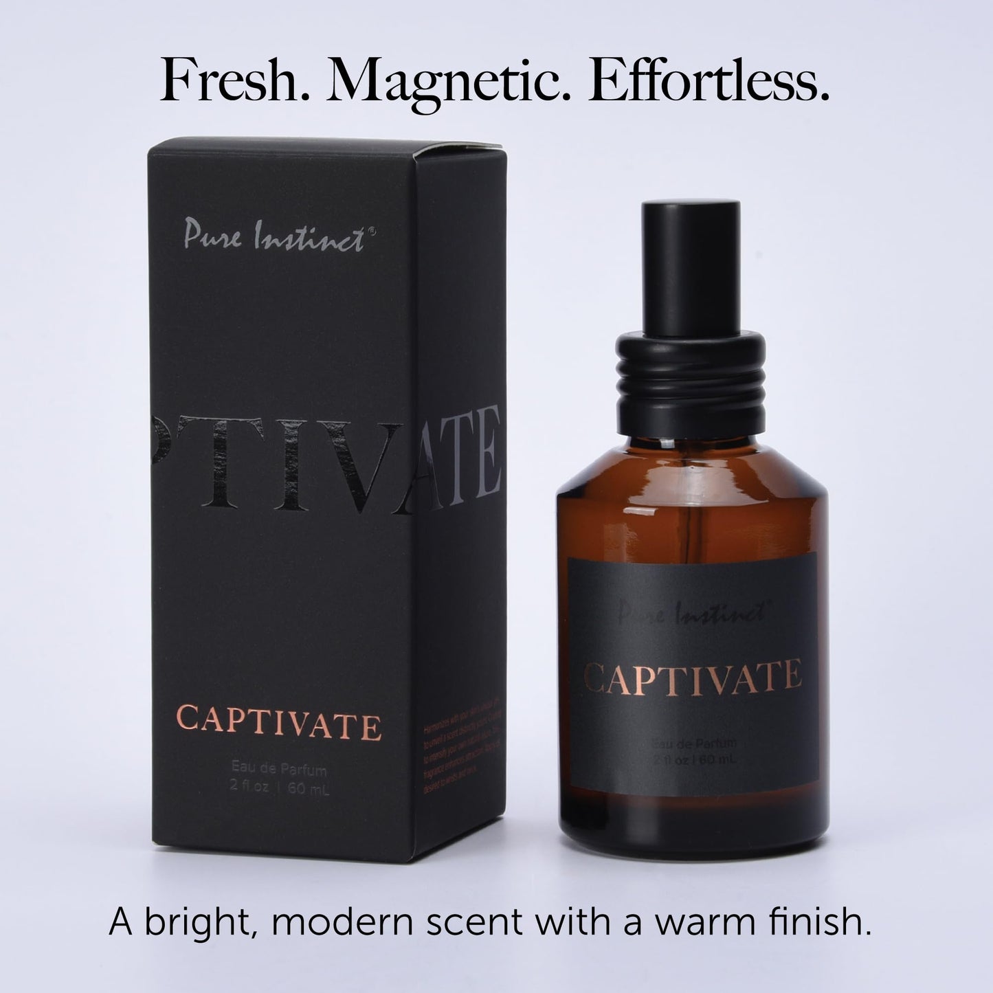 Pure Instinct CAPTIVATE The Original Pheromone Infused Essential Oil Perfume Cologne - Men's Collection - TSA Ready (Spray Bottle 2 Fl. Oz./60mL)