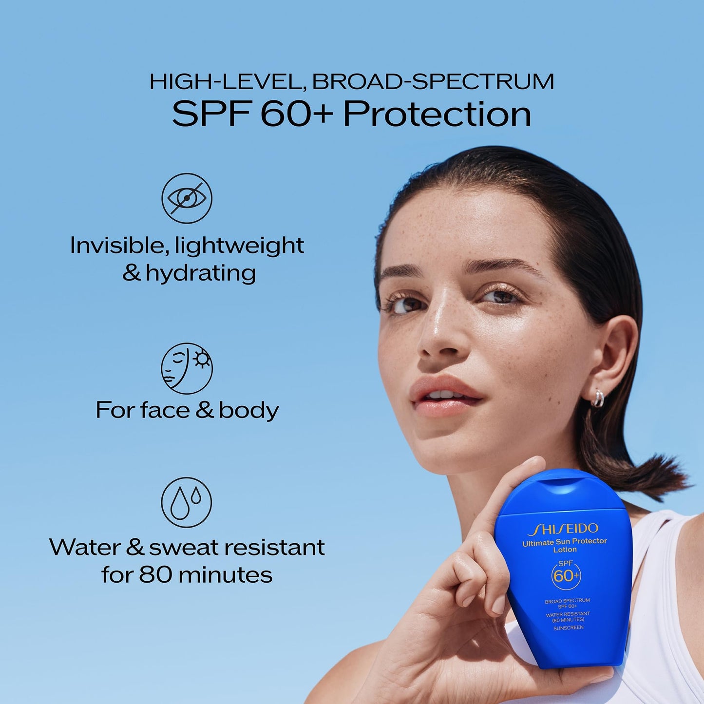 Shiseido Active Sun Protection Set - Benefiance Wrinkle Smoothing Eye Cream (5mL), Ultimate Sun Protector Lotion SPF 60+ (150mL) & Perfect Cleansing Oil (40mL) - $83 Value