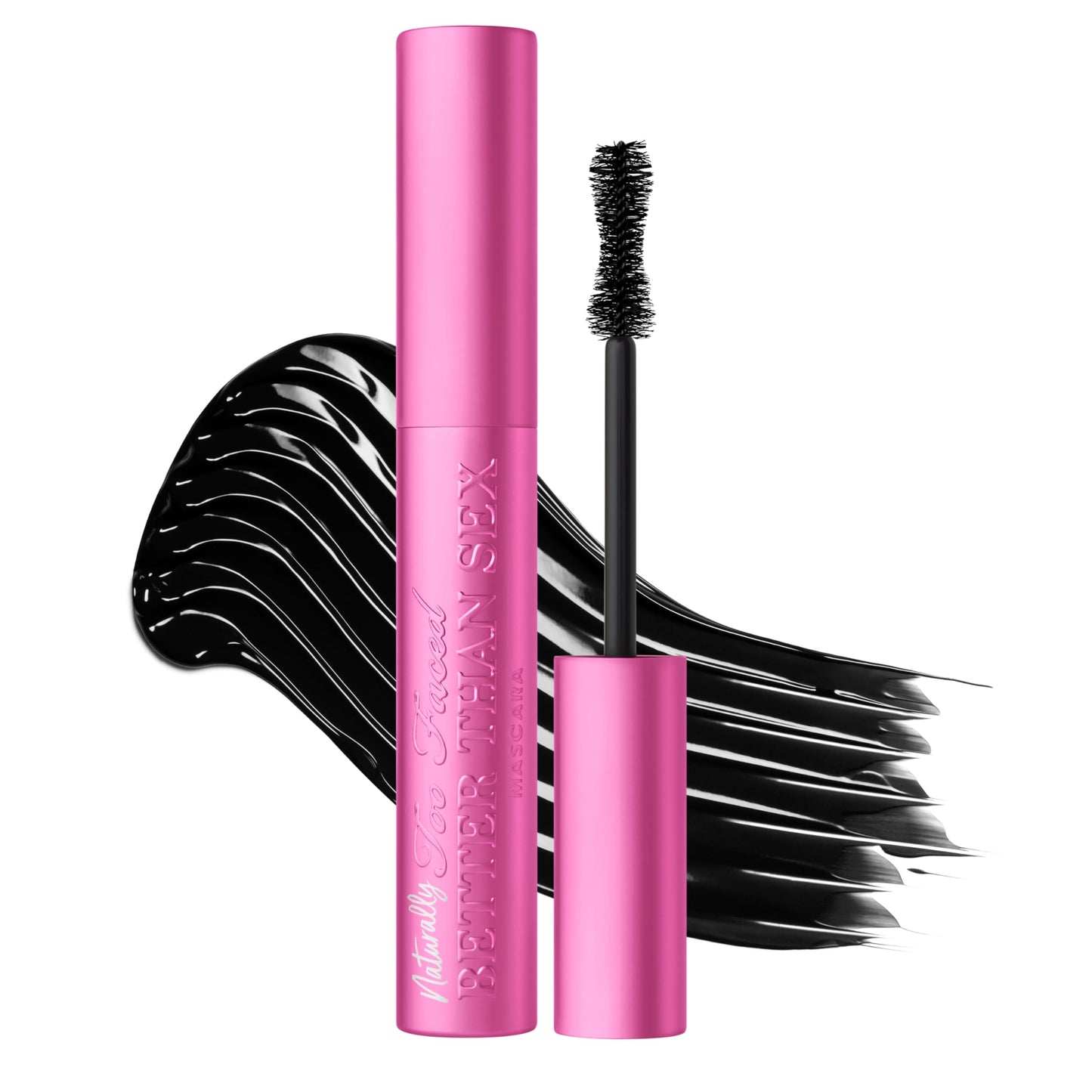 Too Faced Naturally Better Than Sex Mascara | Volumizing and Lengthening Mascara with Bamboo Fibers + Goji Berry, Nourishing for Sensitive Eyes, Vegan, Cruelty-Free Eye Makeup, Black, 0.27 Fl Oz