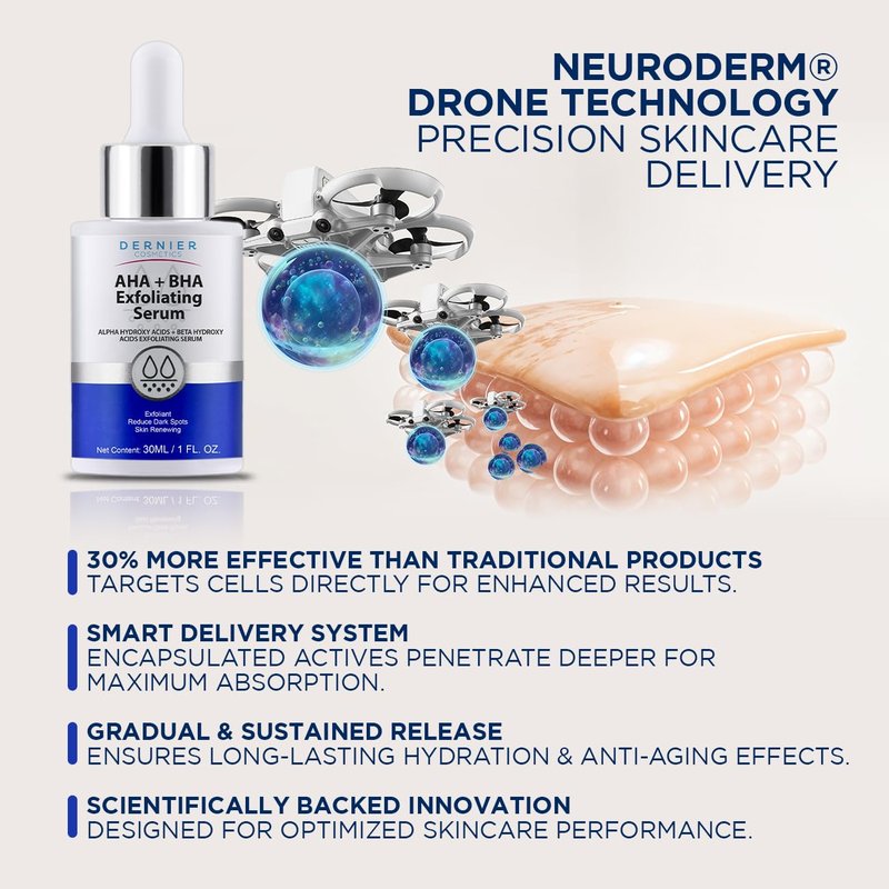 Dernier Exfoliating Serum | AHA + BHA 0.5% for Hyperpigmentation & Pore Minimizing - 1 fl oz