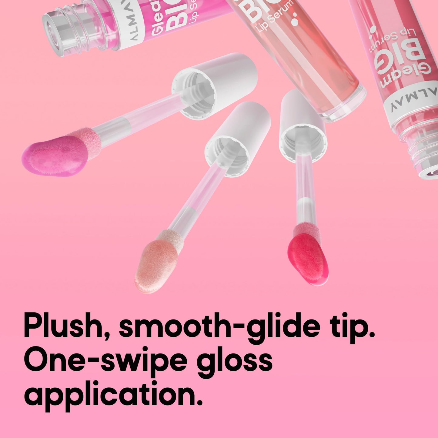 Almay Gleam Big™ Lip Serum, Hydrating and Moisturizing, Hypoallergenic Lip Gloss, Non-Sticky, 400 Berry Excited, 0.13 fl oz