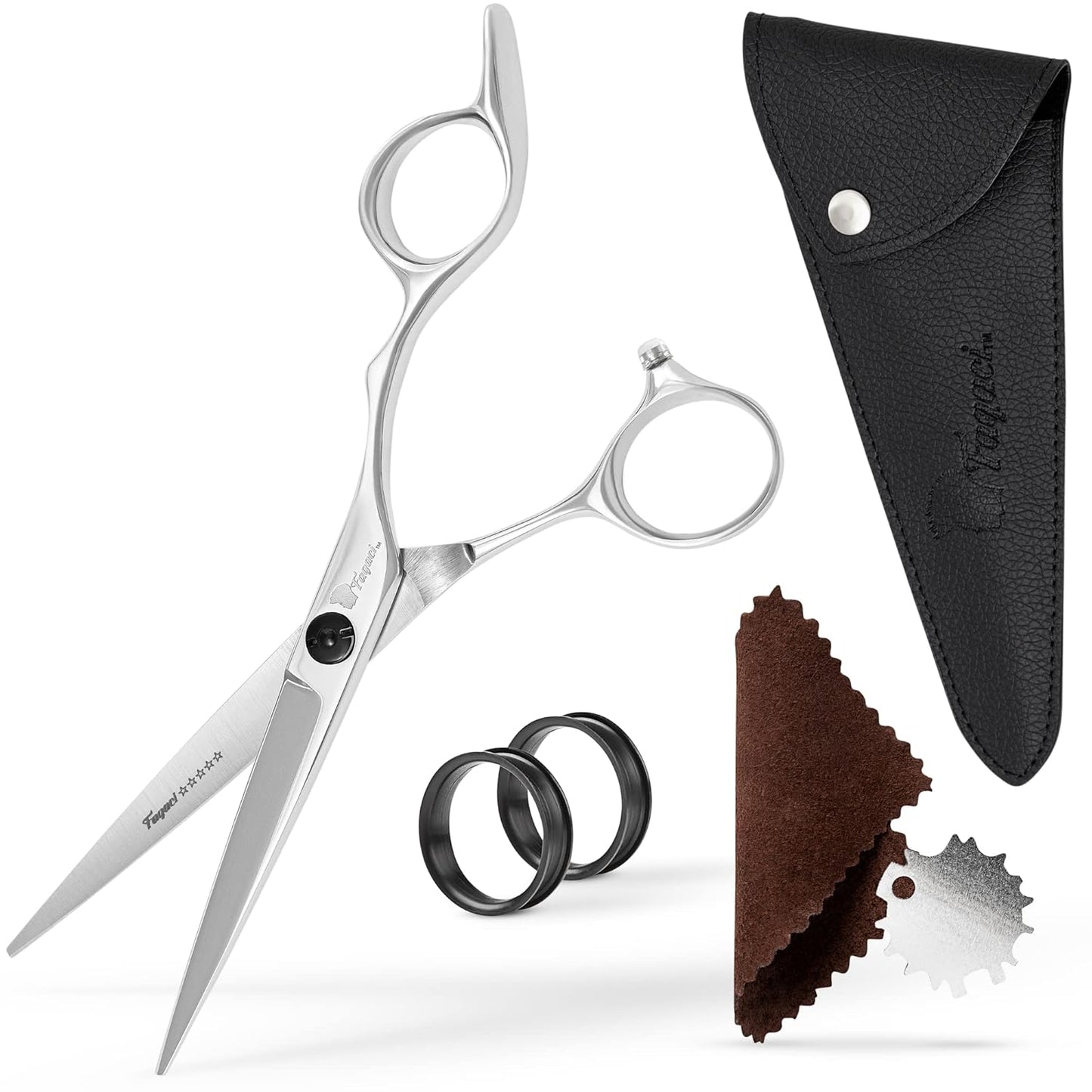 Professional Hair Cutting Scissors - 6” Sharp Blades for Precision | Barber Shears Set for Men & Women