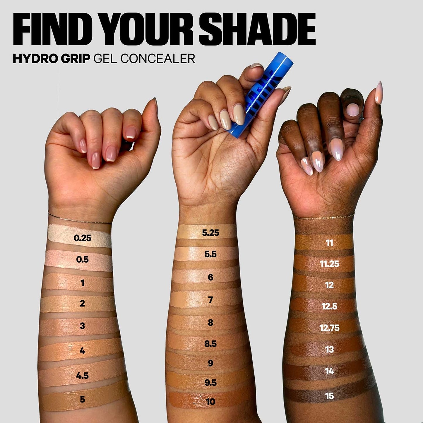 Hydro Grip Gel Concealer - 12HR Hydrating Formula with Hyaluronic Acid | Buildable Coverage for Under Eyes & Dark Circles