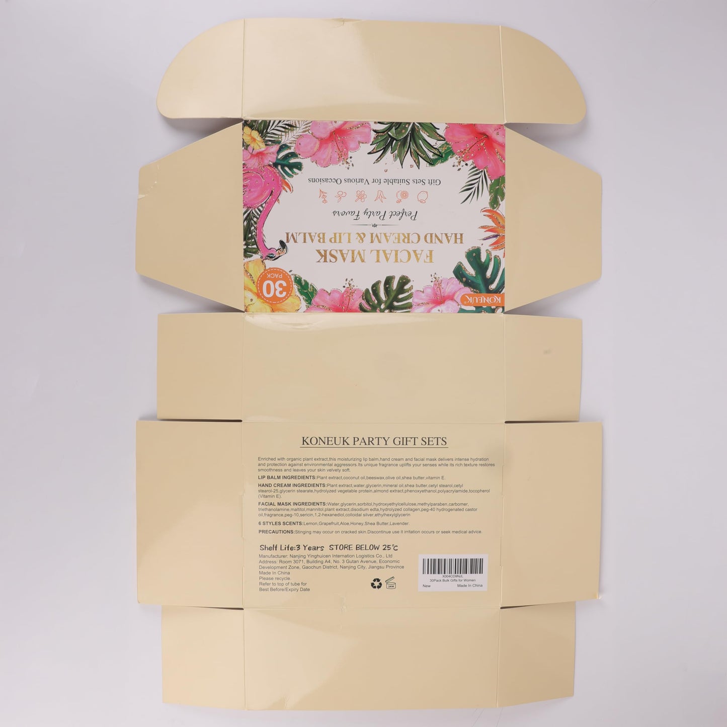 KONEUK 30 Pack Bulk Facial Mask, Bulk Hand Cream and Bulk Lip Balm Sets, Thank You Gifts, Teacher Appreciation Gifts, Wedding Favors and Bridal Shower Favors, Birthday Gifts for Guests