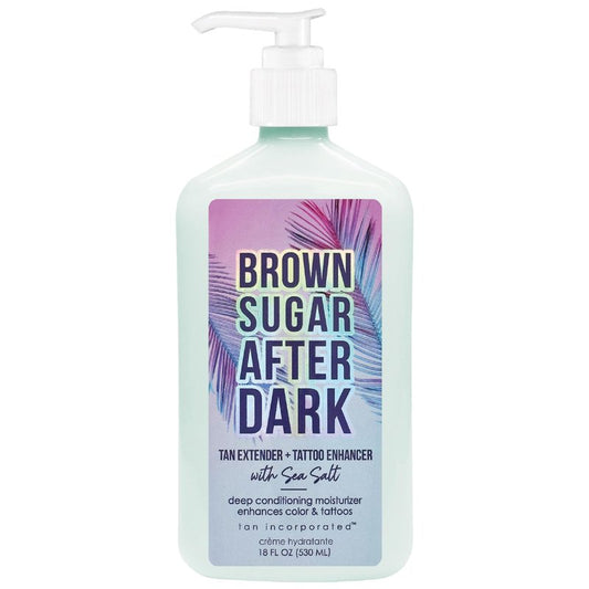 Brown Sugar After Dark Tan Extender & Tattoo Enhancer, Sea Salt Tigergrass & Ocean Botanicals with Triple Coconut Complex, 18 Fl Oz