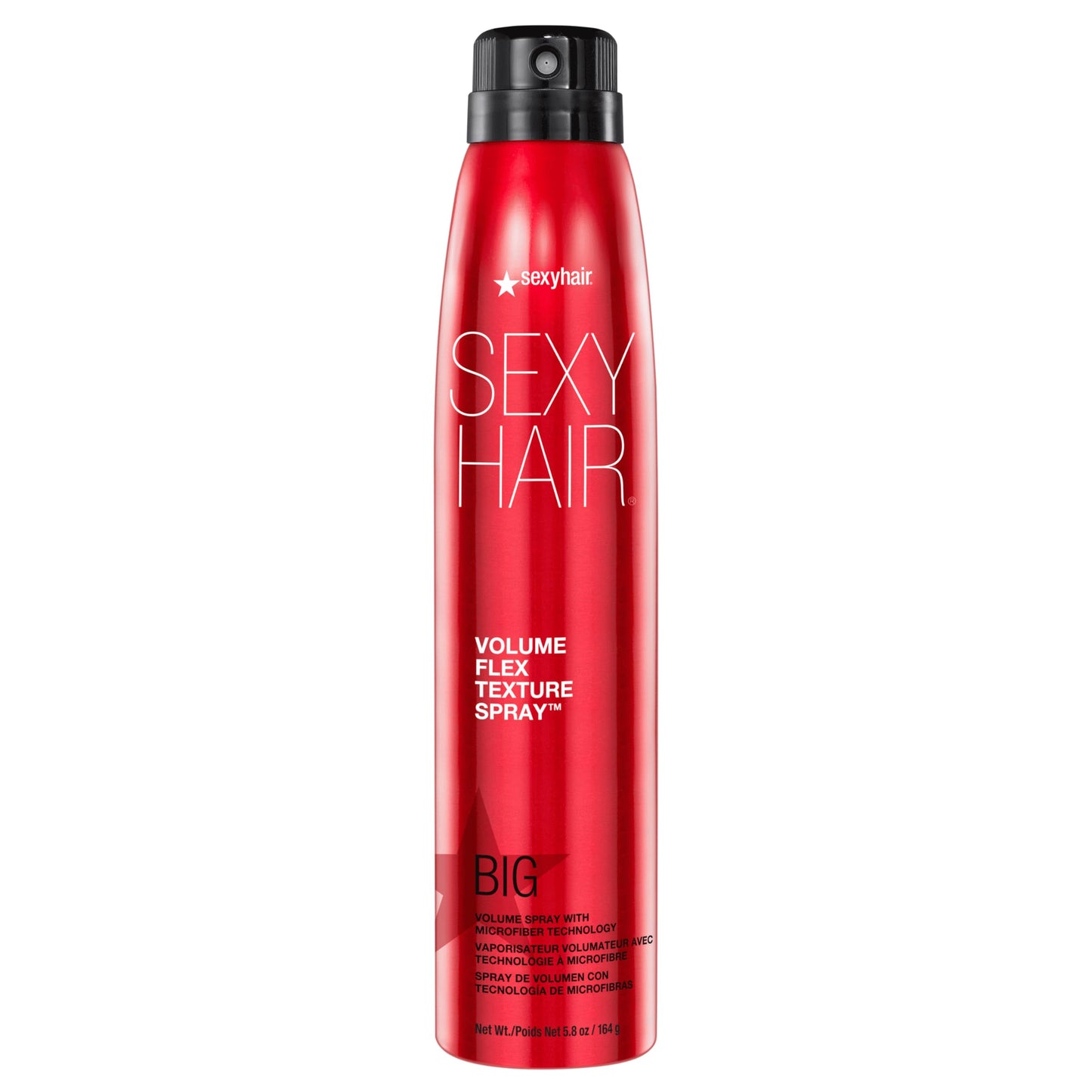 SexyHair Big Volume Flex Texture Spray with Microfiber Technology, 5.8 oz, Builds Flexible Fullness, Provides Volume Up to 2x
