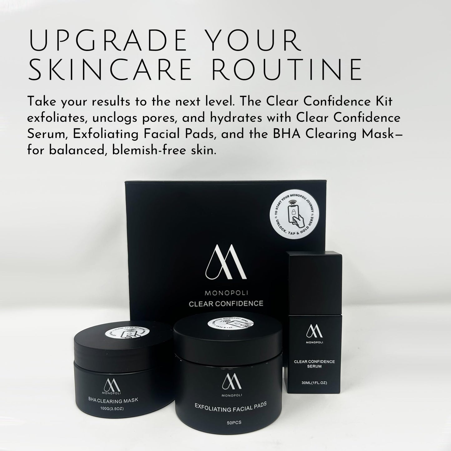 Monopoli Skin Exfoliating Pads | Gentle Yet Effective Physical Exfoliation | Dual-Sided for Smoothing and Soothing | Essential for Daily Skincare Routines | Single 50pcs/jar