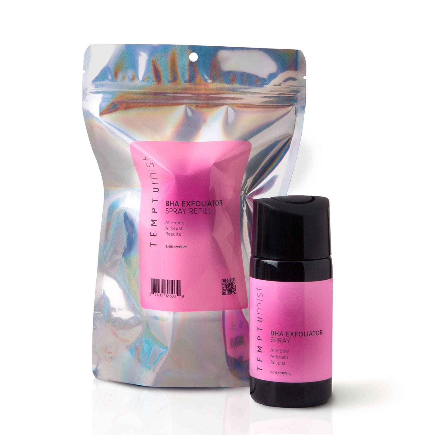 TEMPTU Mist BHA Exfoliator Spray Refill for Instant Pre Tan Skin Prep, Natural Alternative to Salicylic Acid for Face, Body & Back, Hydrating Facial Toner, Clarifying Exfoliant for Men & Women