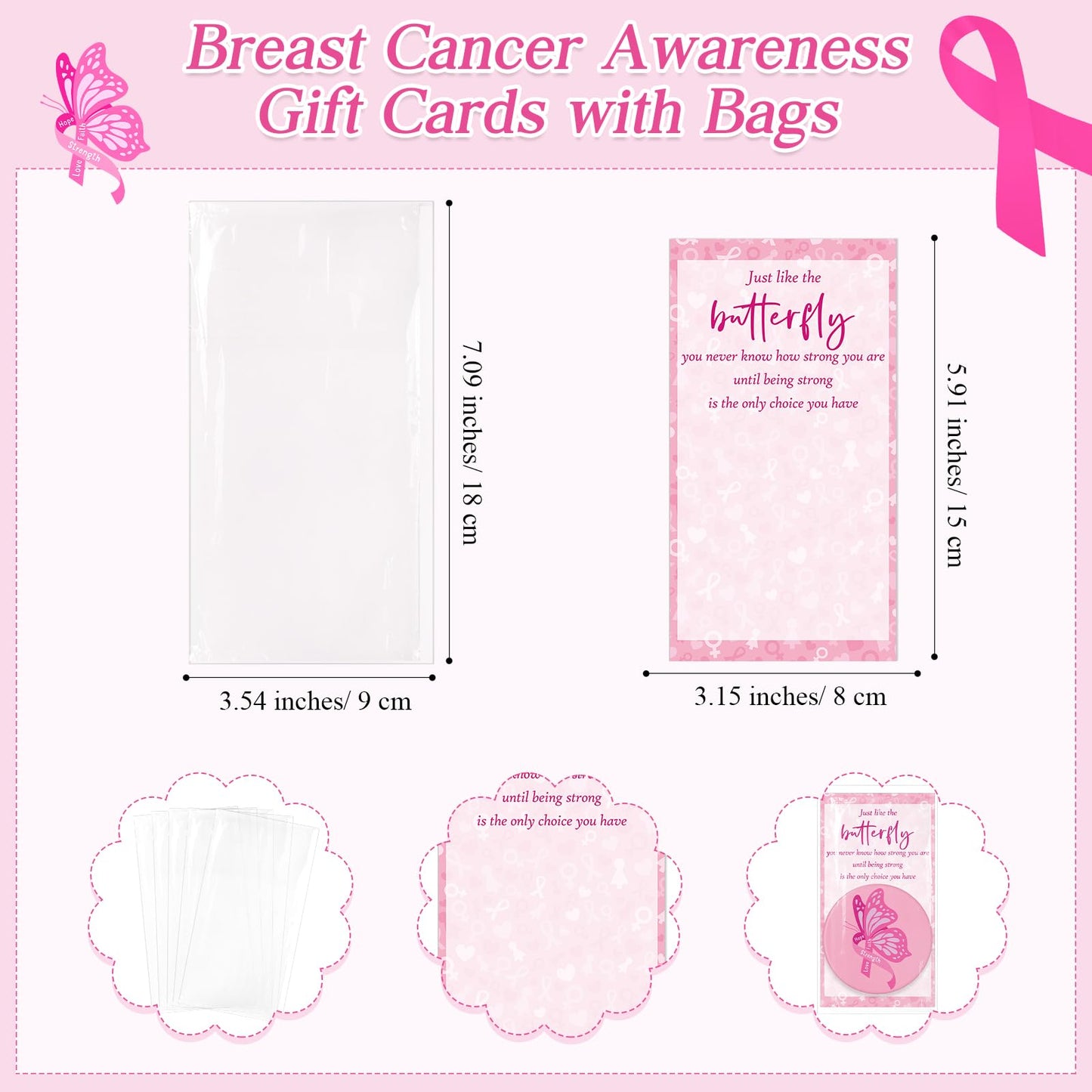 Pinkunn 50 Set Women's History Month Gifts Bulk, Pink Compact Pocket Mirrors and Motivational Cards Inspirational Gifts for Women Coworker Friend Nurse Female Pocket Mirror for Purses
