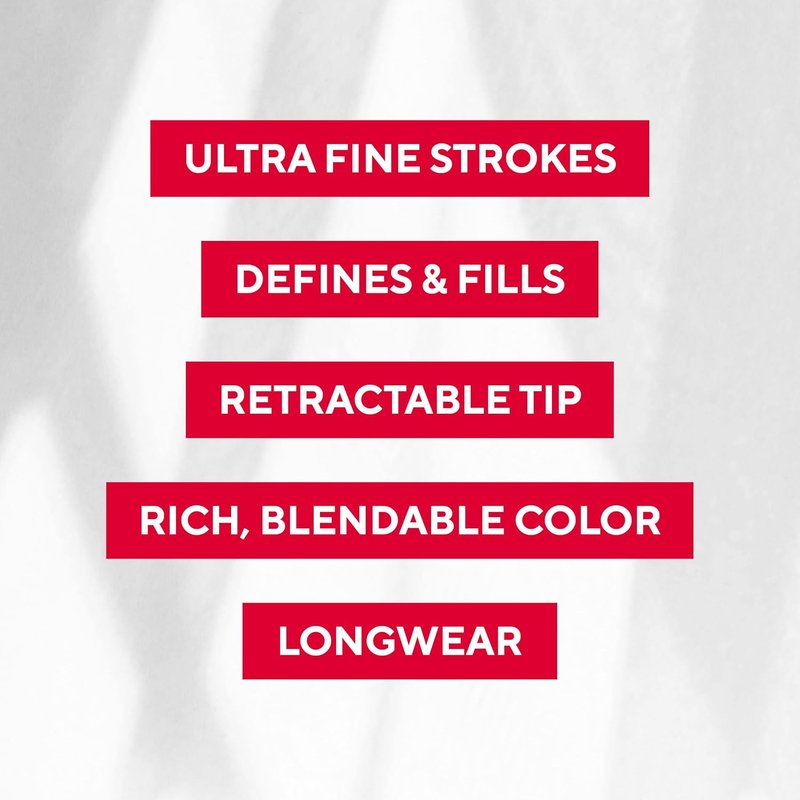 Mirabella Ultra Fine Brow Pencil - Waterproof, Smudgeproof & Blendable Eyebrow Definer | Perfect for Natural Brows