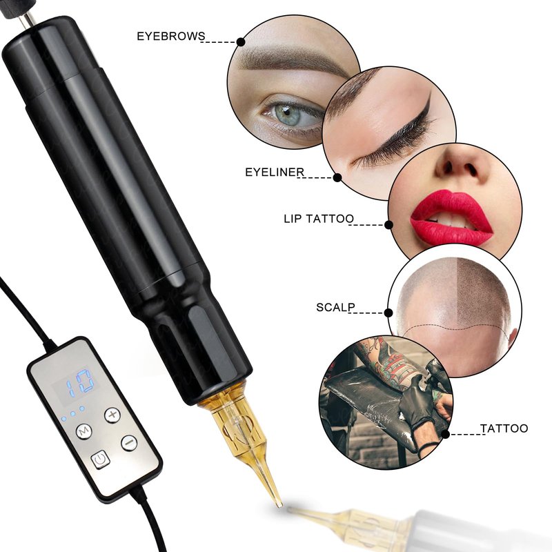 Scalp Micropigmentation Machine Kit – Professional SMP Hair Tattoo Machine with Adjustable Needles for Hairline Restoration