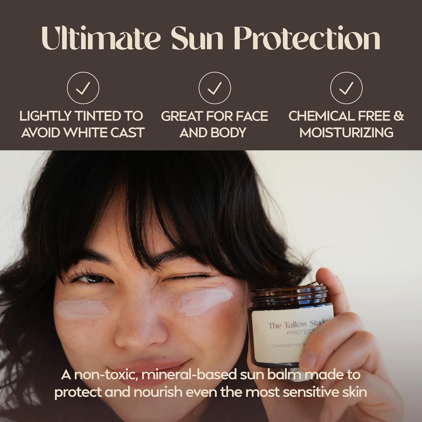 Mineral Sunscreen for Sensitive Skin - Organic Lavender Scent | SPF 30 Chemical-Free Protection with Non-Nano Zinc Oxide | Non-Greasy Balm for Face & Body (4oz)