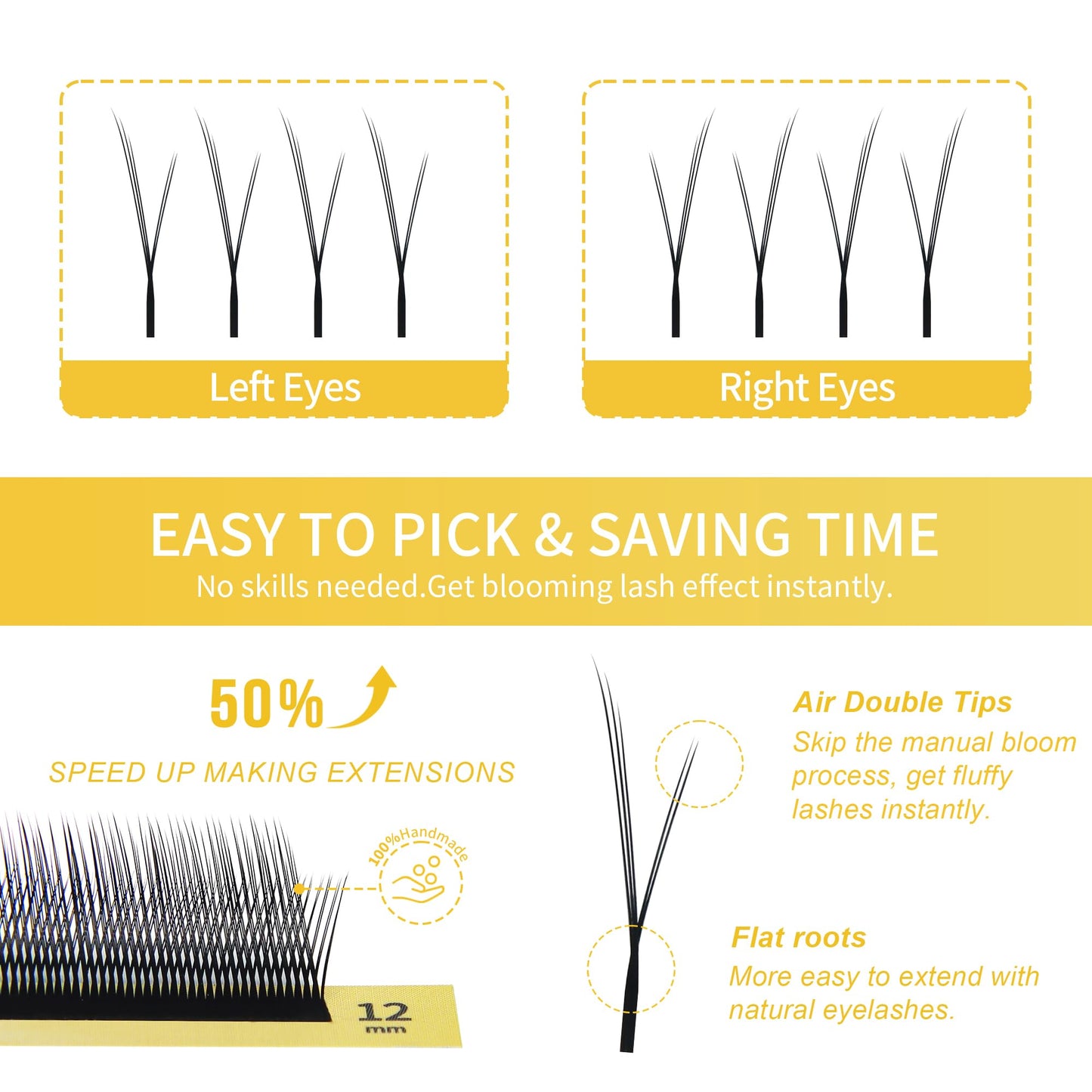 GLAMLASH YY Lash Extension 0.07C Curl 9-14mm Mix