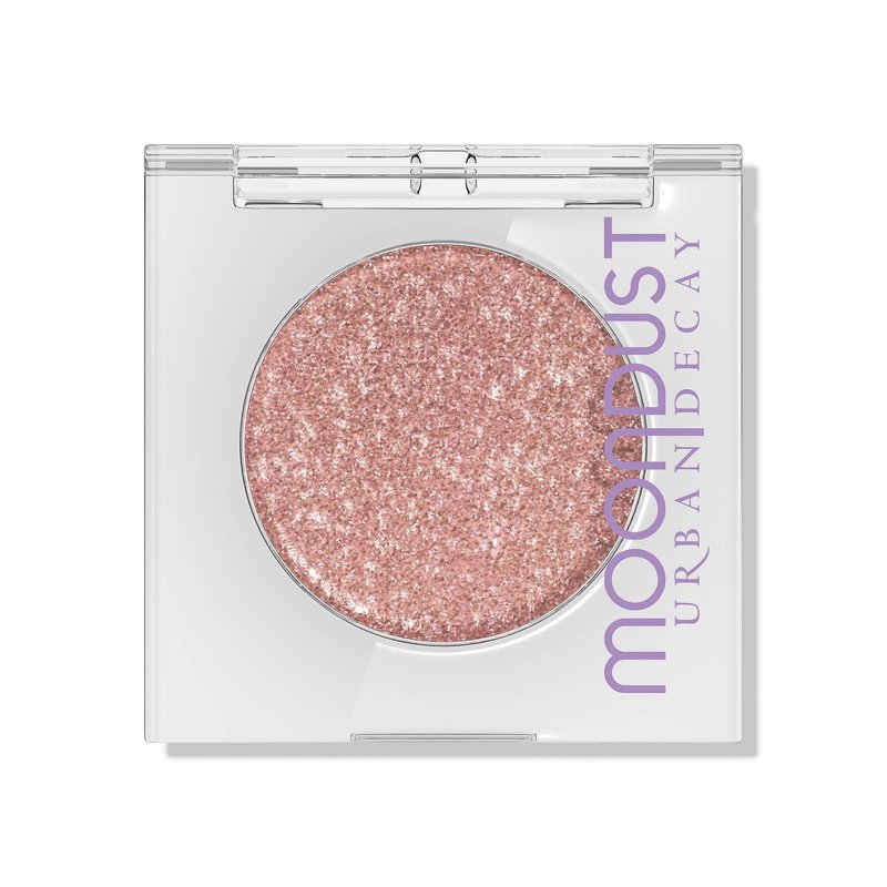 Urban Decay 24/7 Moondust Glitter Eyeshadow Single - Sparkly Eye Glitter Makeup, Long-lasting, Highly Reflective Shimmer, Eye Shadow Topper, Crushin' Hard (Peach Pink with Silver Pearls) - 0.06 oz