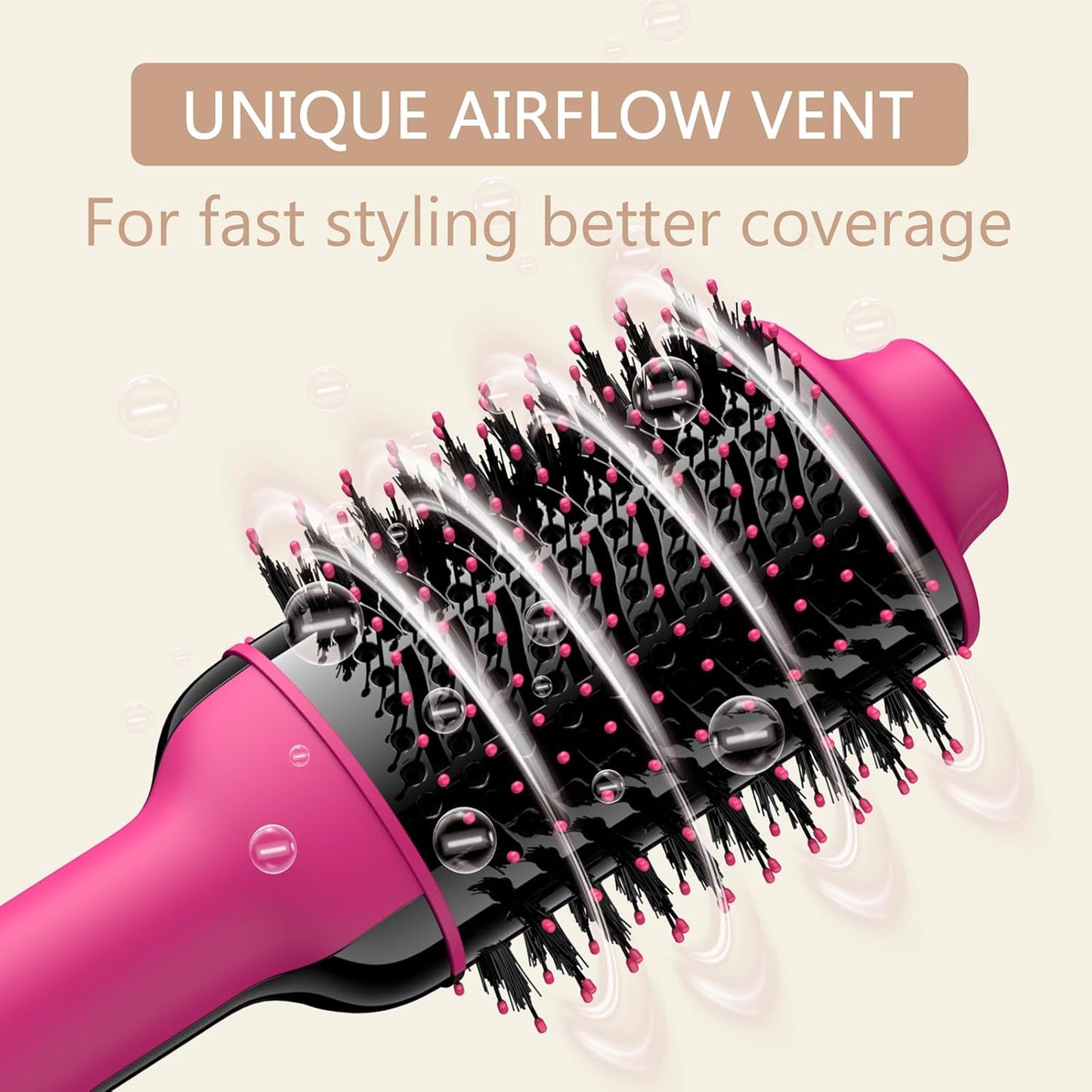 Umeely Hair Dryer Brush - 4-in-1 Volumizer & Straightener with Negative Ion Technology | Anti-Frizz Ceramic Barrel
