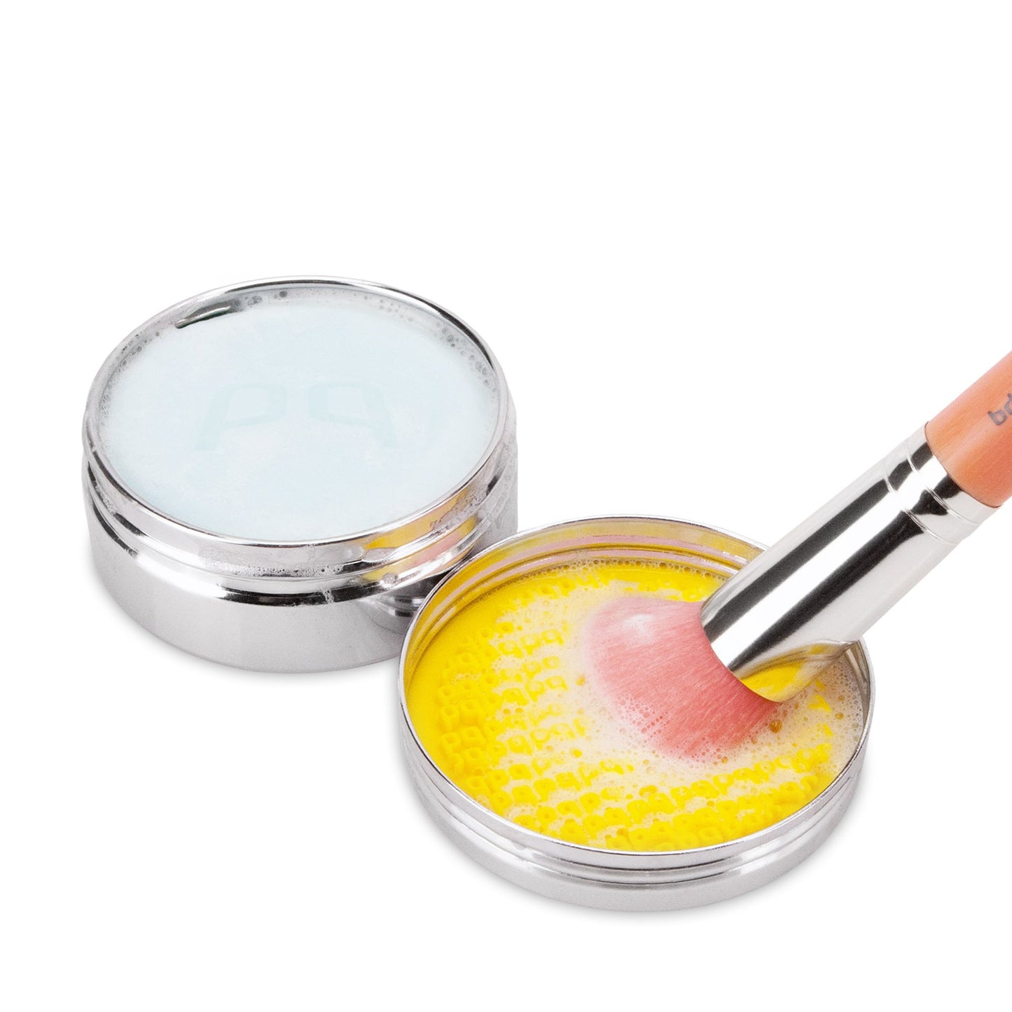Bdellium Tools Cosmetic Brush Cleanser (Solid Brush Soap) with Cleaning Pad - Ocean Breeze Scent (Blue)