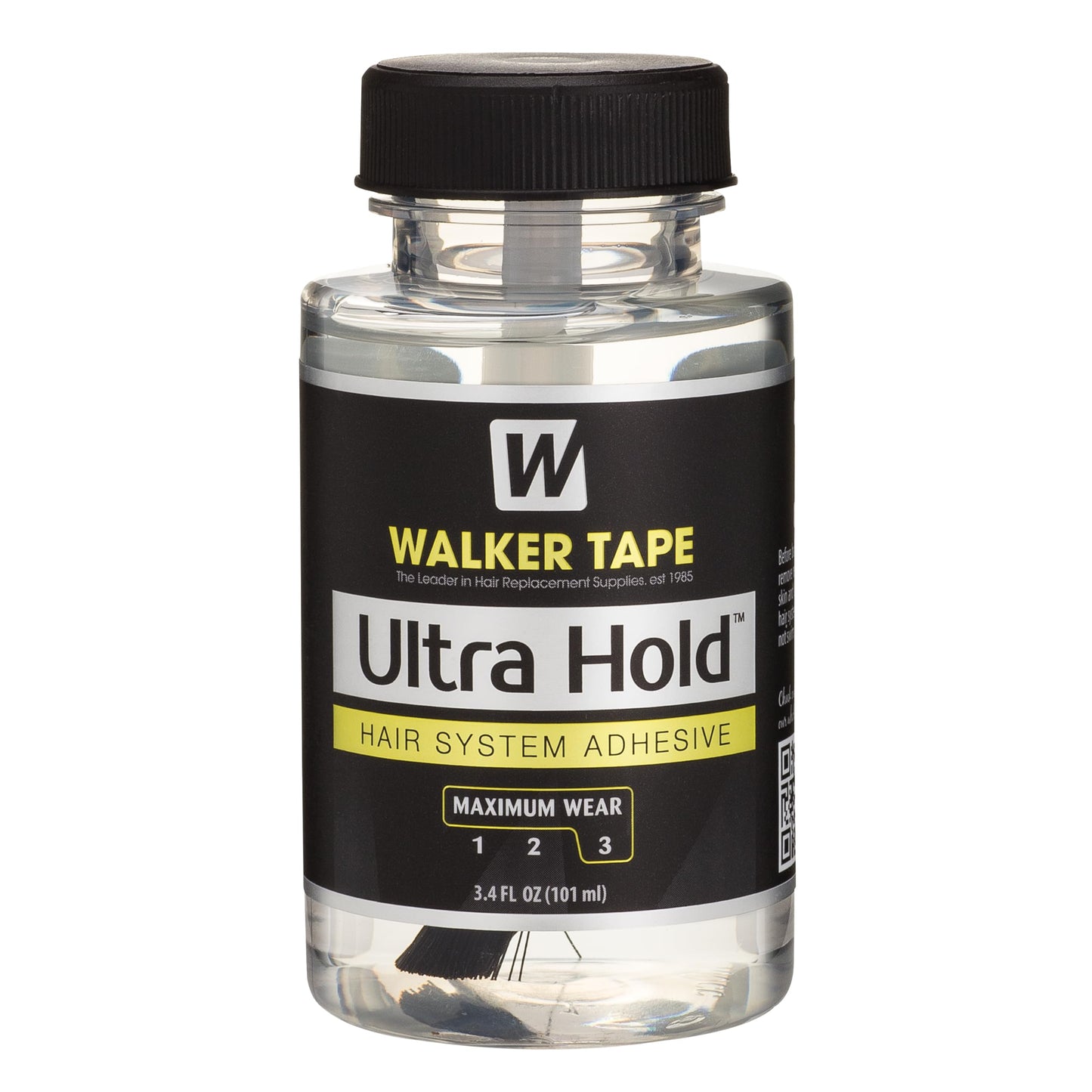 Walker Tape Ultra Hold Brush-On Adhesive 3.4 oz, Waterproof Clear-Drying Wig Glue for Lace Systems and Tape in Hair Extensions Human Hair, Strong Long Lasting Liquid Adhesive for Hairpiece Bonding