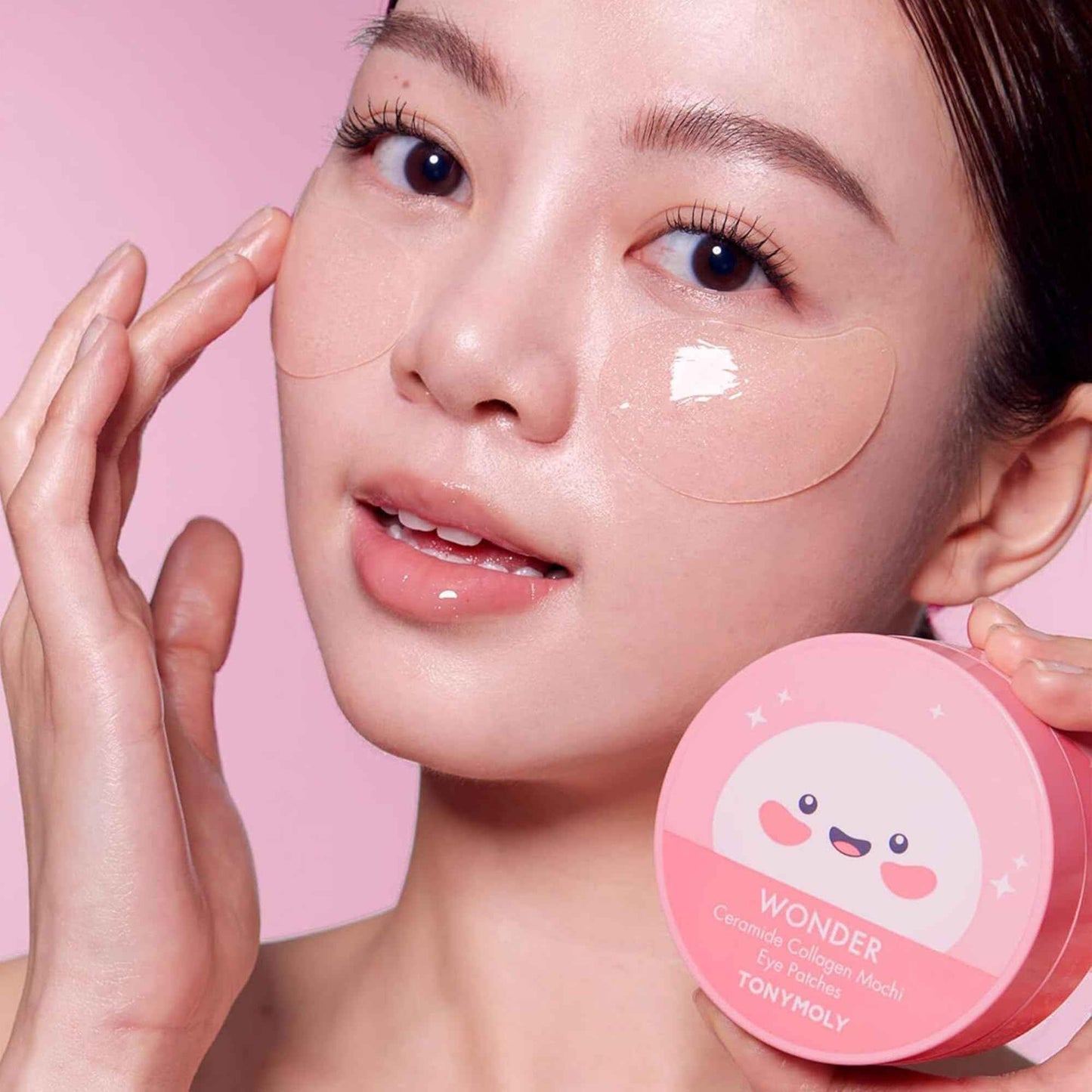 TONYMOLY Wonder Ceramide Collagen Mochi Hydrogel Under Eye Patches – Hydrating Eye Gels for Dark Circles, Puffiness & Fine Lines, 30 Pairs (84g)