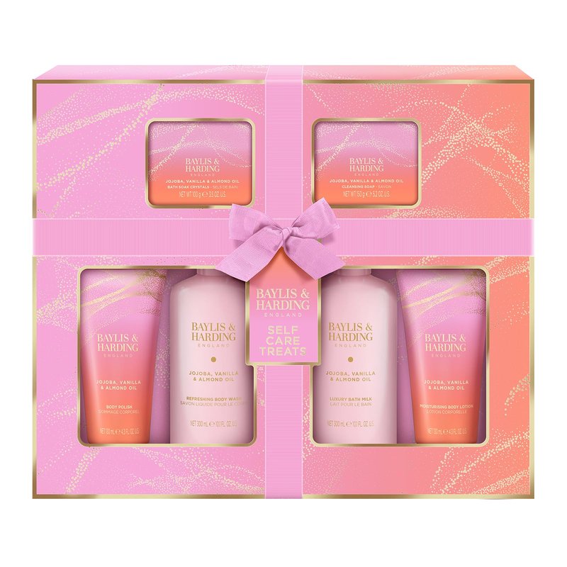 Baylis & Harding Jojoba, Vanilla & Almond Oil Luxury Pamper Gift Set For Women - Vegan Friendly