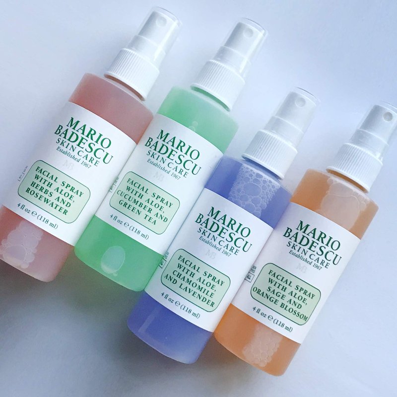 Mario Badescu Mini Mist Facial Spray Collection with Rose Water,Cucumber,Lavender and Orange Blossom,Multi-Purpose Cooling and Hydrating Face Mist for All Skin Types,2 Fl Oz,(Pack of 8)