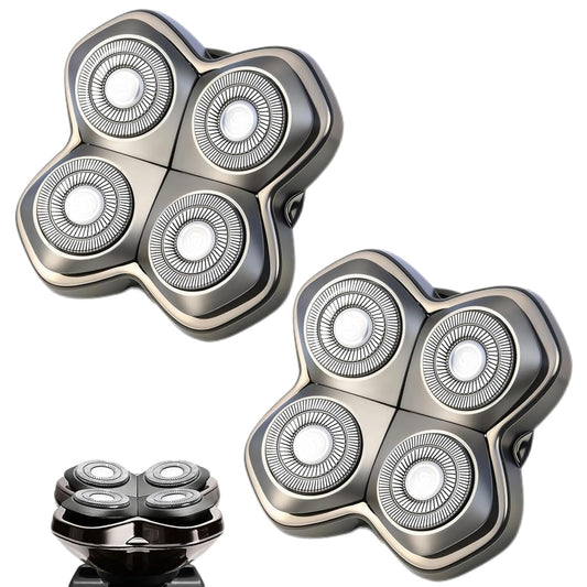 Replacement Blades Shaver PRO 4 Heads Compatible with Skulls Pitbulls Series Head Shaver, Electric Shaver Replacement Hedas Gold PRO/Silver PRO/Platinum PRO/Butterfly Kiss PRO Head Shavers (2 Pcs)