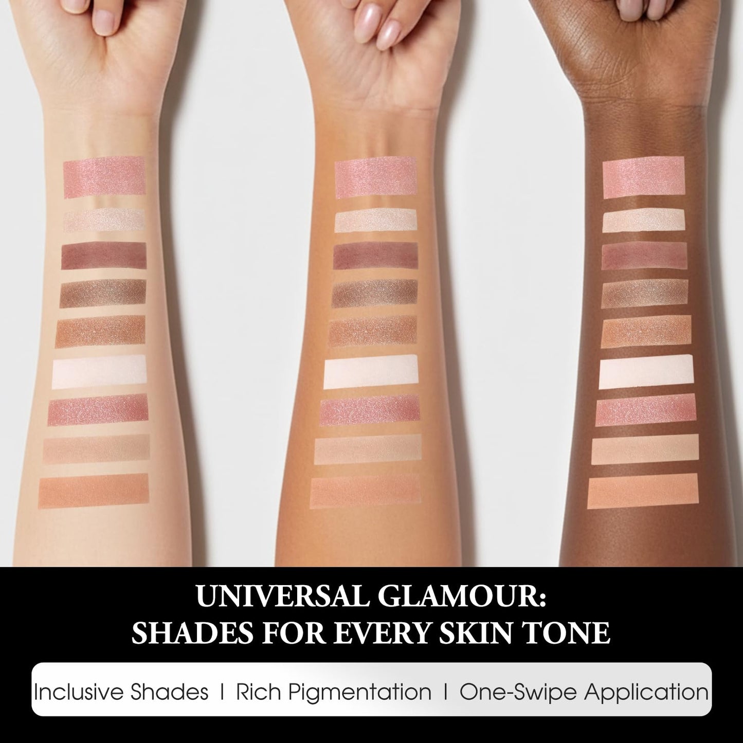 UCANBE Baked Eyeshadow & Blush Palette, High Pigmented Blendable Matte Shimmer Rose Pink Eye Shadow & Cheek Makeup Palette, Rotating Compact Design Makeup Gift, 02 Whispered Rose