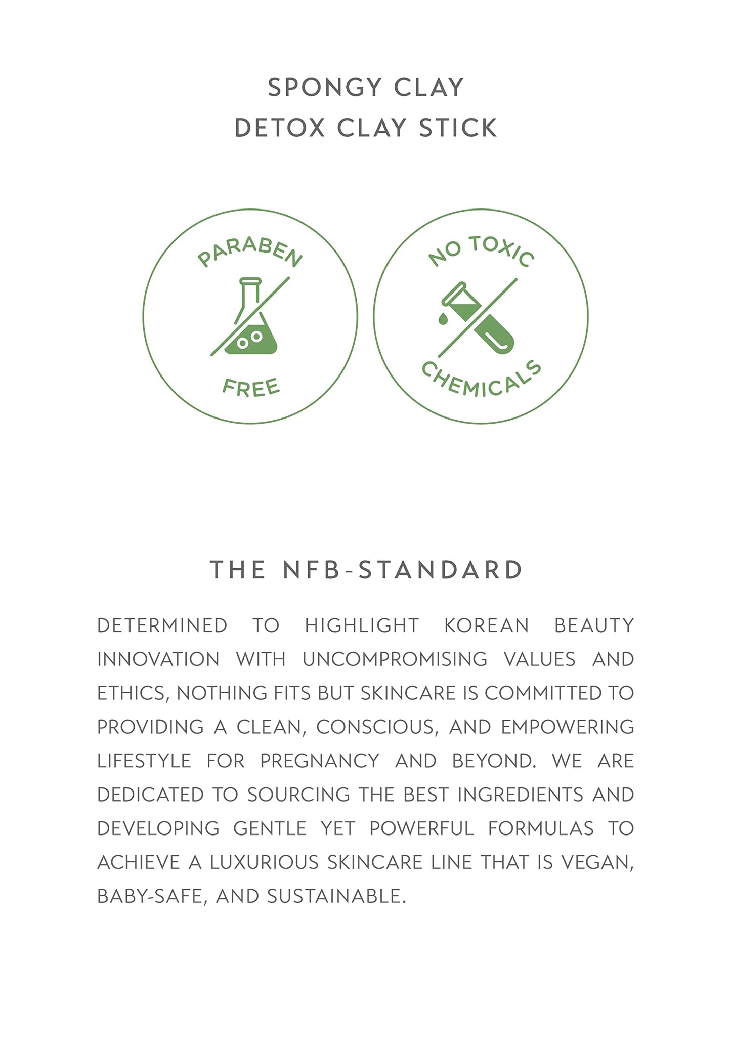 NOTHING FITS BUT PORE PURIFYING DETOX SPONGY CLAY STICK MASK & SILICONE BRUSH PAD