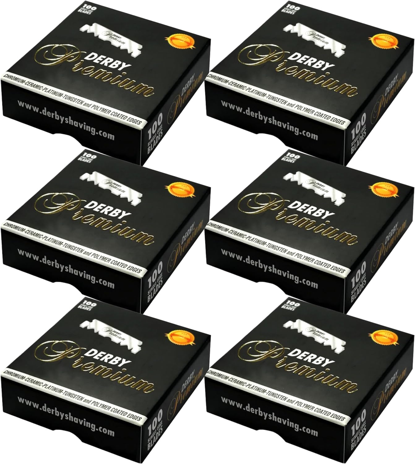 600 "Derby Premium" Single Edge Razor Blades for straight razor