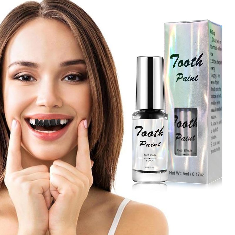 Black Tooth Paint - Professional Black Out Teeth Makeup for Cosplay & Halloween | Quick Dry, Realistic SFX