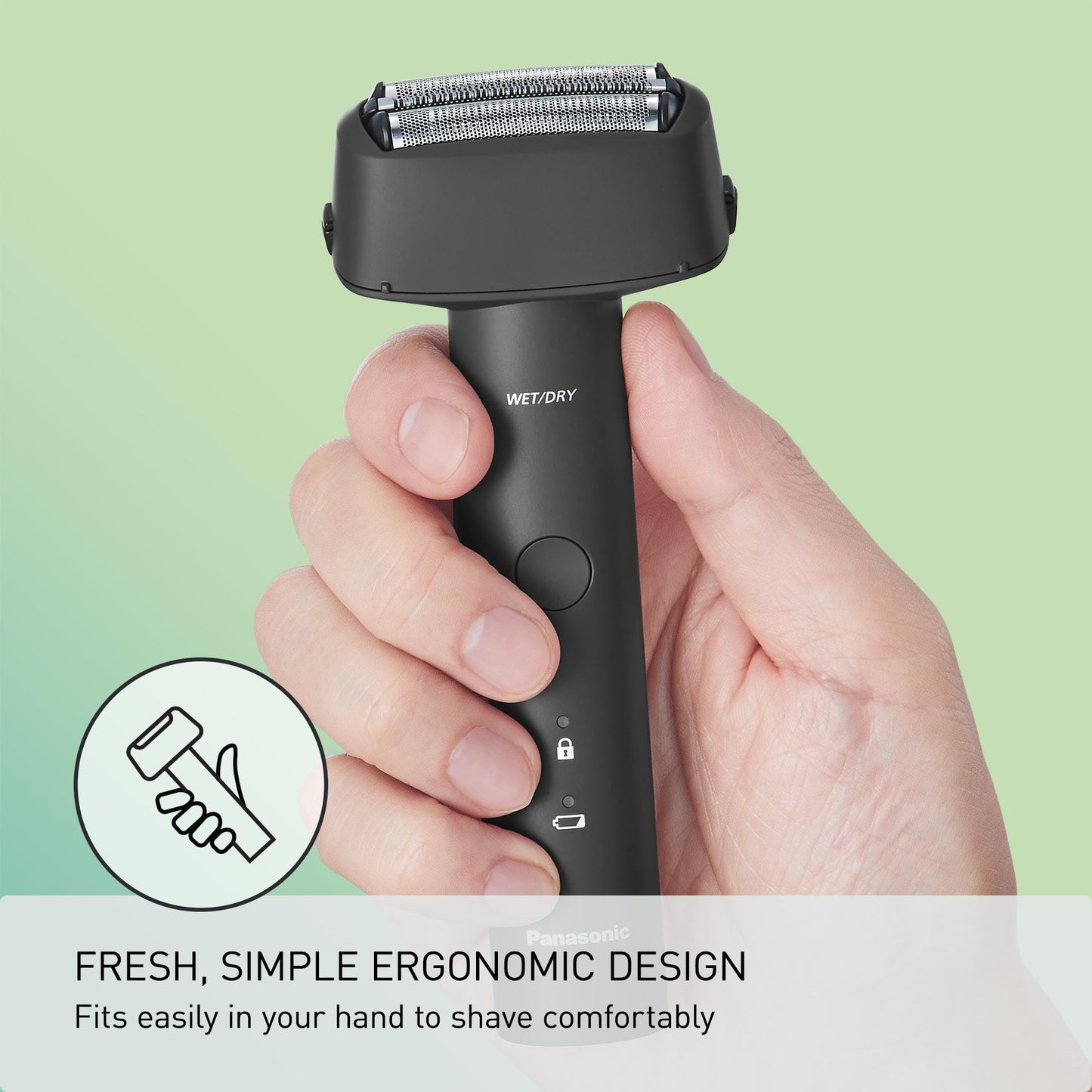 Panasonic Electric Razor for Men, Wet Dry Shaver with 3-Blade Cutting System, Ergonomic Handle and USB-C Charging- ES-RM3B-K