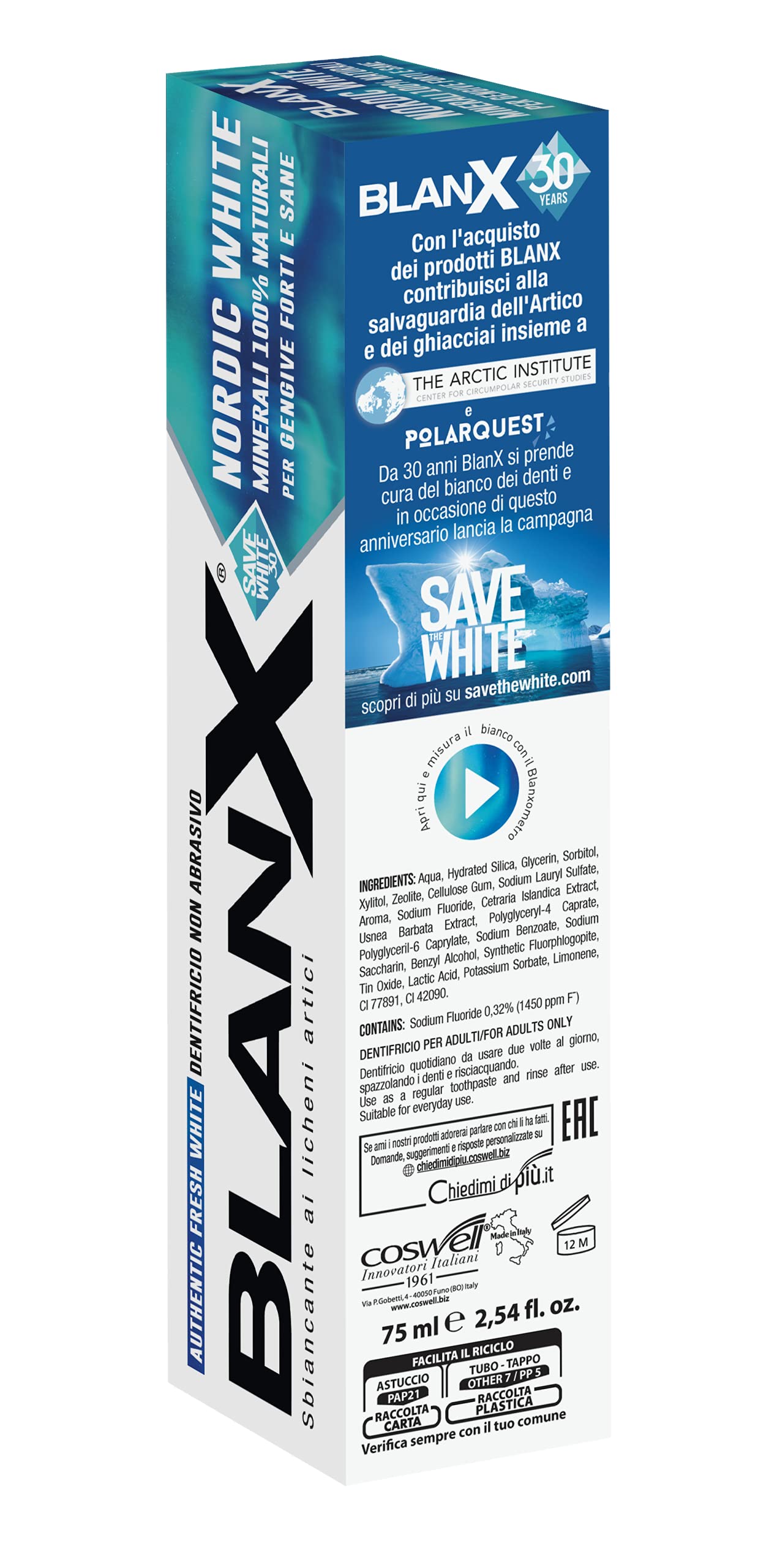 Blanx Nordic White Toothpaste 75ml 2.54fl.oz