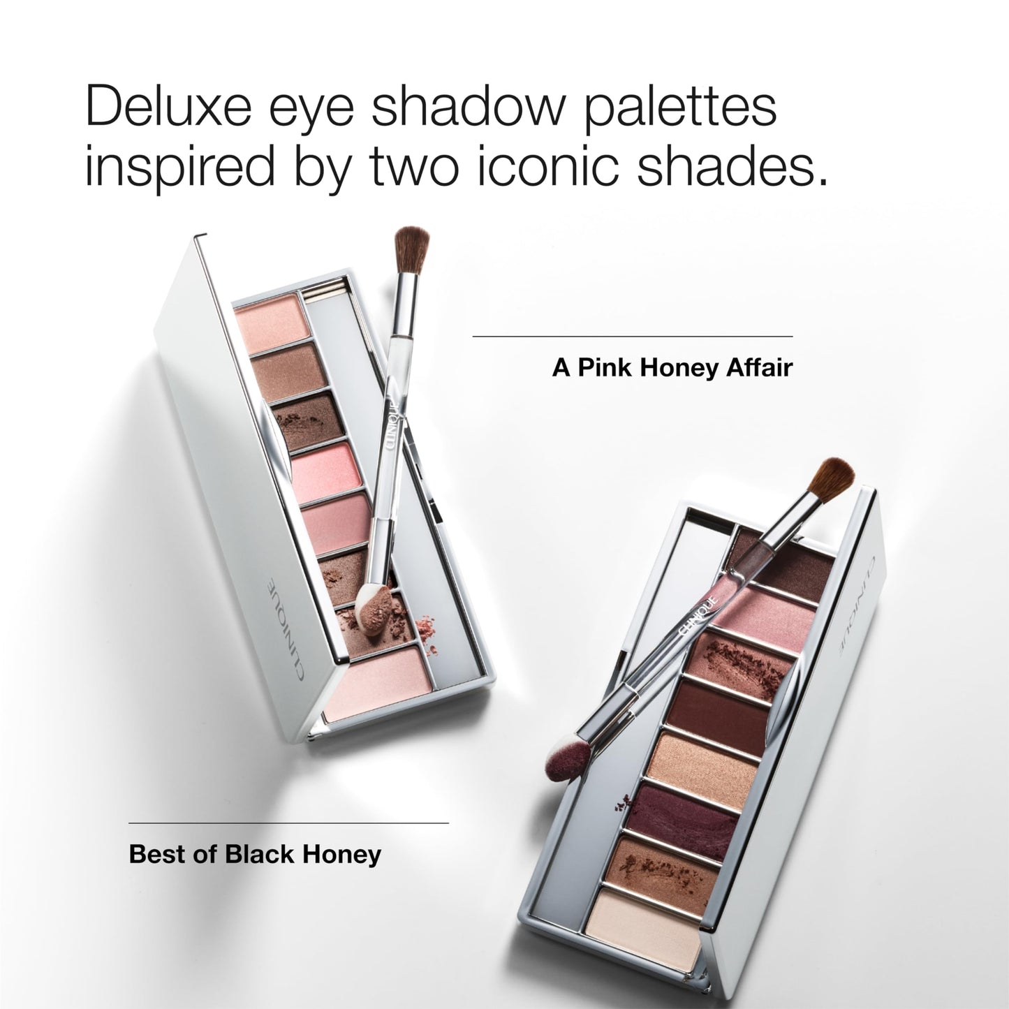Clinique All About Shadow Eyeshadow Palette Makeup, 8 Silky + Buildable Shades | Safe For Sensitive Eyes, A Pink Honey Affair, 0.41 Ounce
