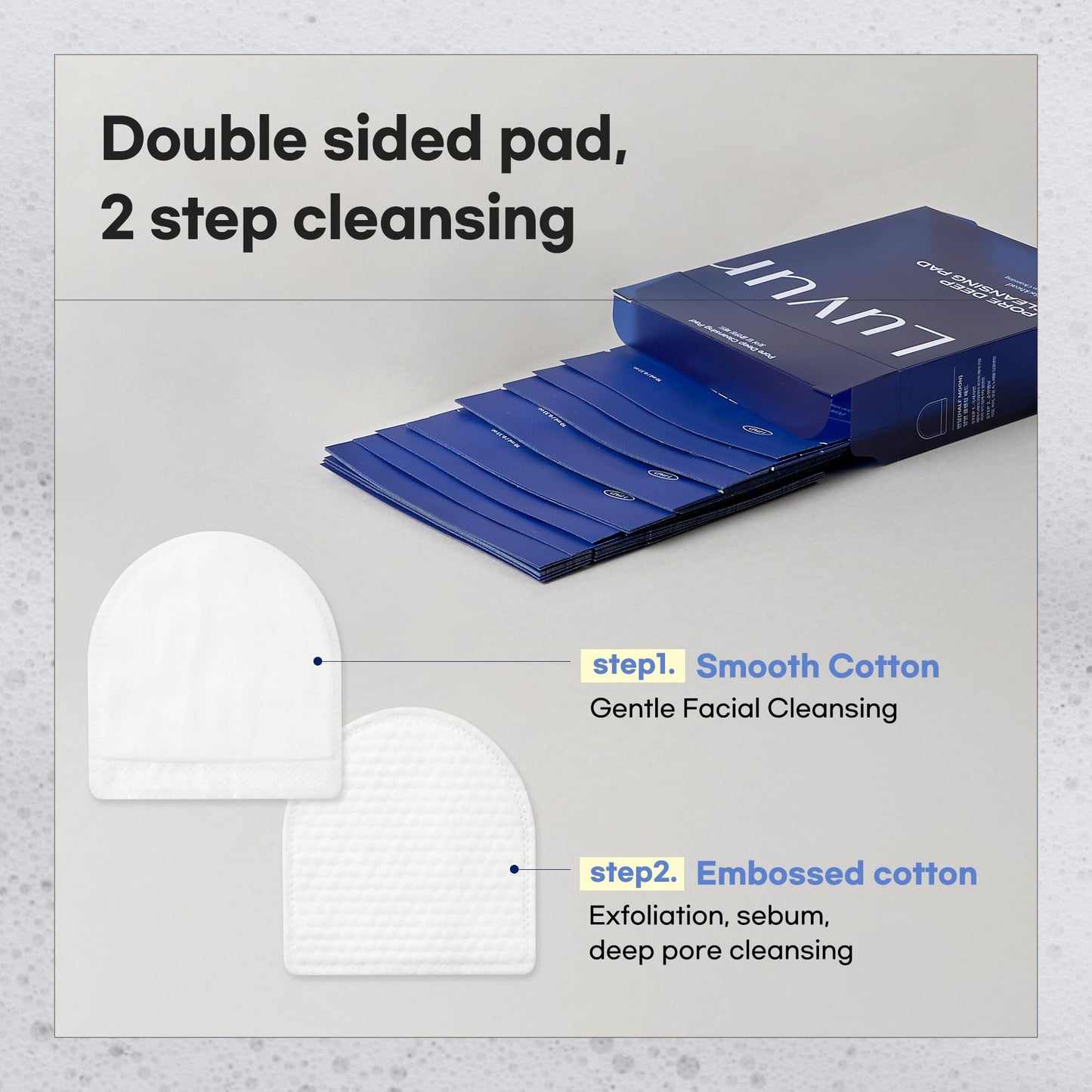 Luvum Pore Deep Cleansing Pad, Travel Kit Cleanser, Individual Packaged, 10-Pack