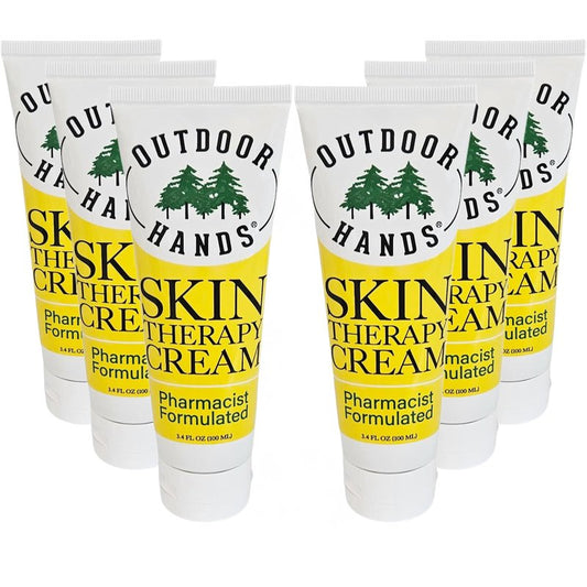 Outdoor Hands Skin Therapy Cream – 3.4 oz Crack & Dry Skin Repair – Pharmacist-Formulated Healing Cream for Cracked, Chapped or Split Hands, Heels & Elbows - 2 pack