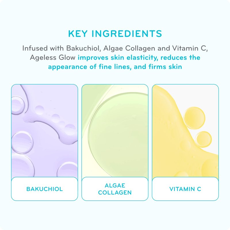 pūrlisse Ageless Glow Serum BB Cream SPF 40 - Glowy Tinted Moisturizer with SPF - Korean Skin Care Formula with Vitamin C & Bakuchiol to Firm, Brighten & Even Skin - Light Medium (1.4 oz)