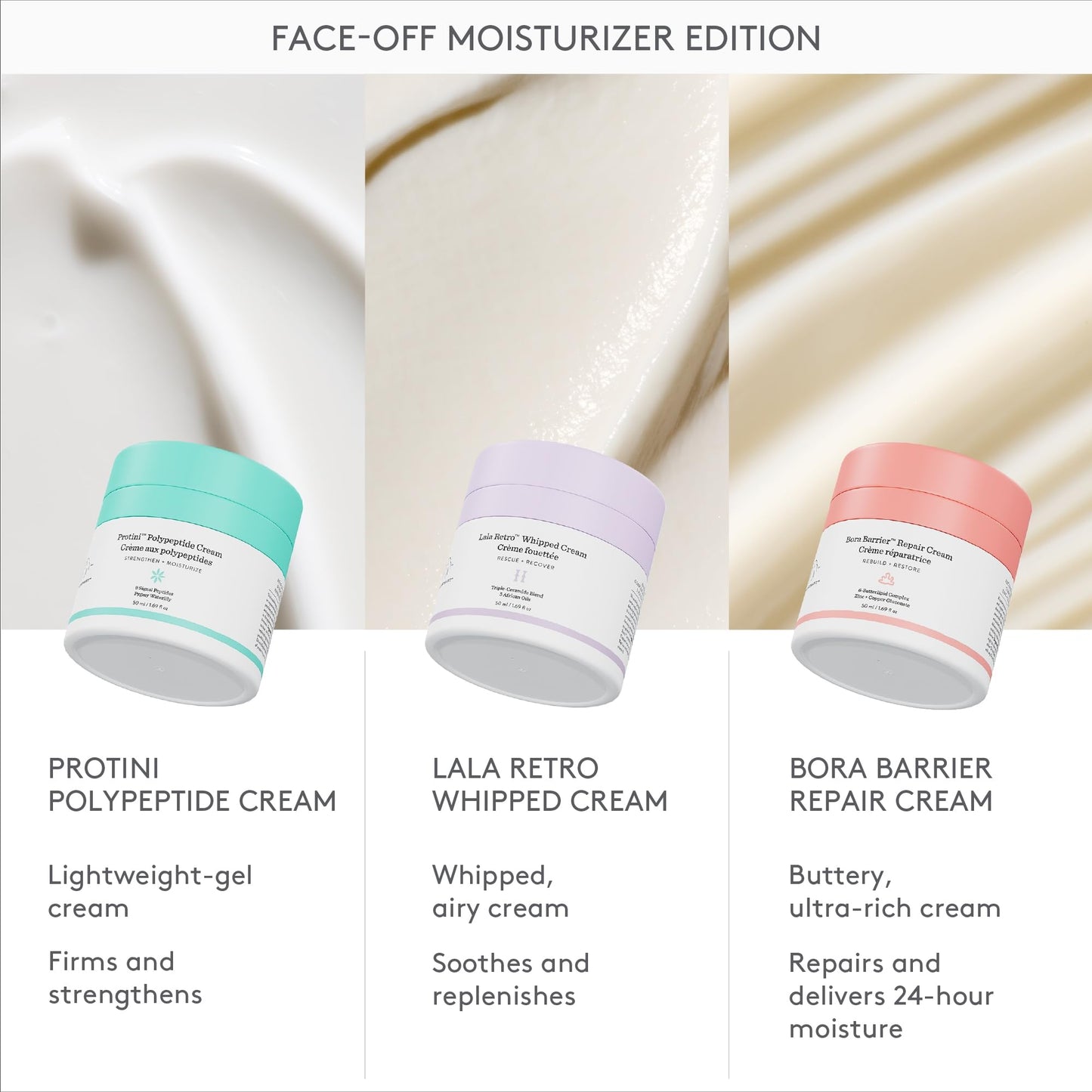 Drunk Elephant Lala Retro Whipped Cream - 15 ml/.5 fl oz - Ceramide Moisturizer - Clean Clinical Skincare - Cruelty-Free - Dermatologist-Tested - Free of Essential Oils, Silicones, and Fragrance
