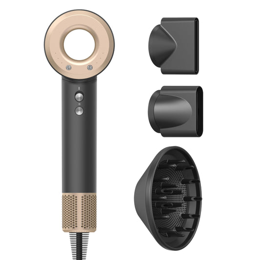 Diffuser Hair Dryer, Secador de pelo Profesiona, Lescolton Ionic Blow Dryer with High Speed 110, 000 RPM Brushless Motor for Fast Drying, Intelligent Thermo-Control Hair Dryer with 4 Attachments (097)