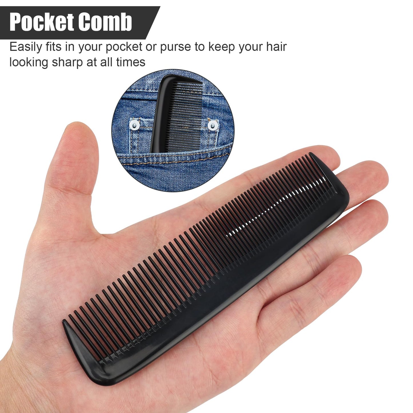 NICEMOVIC Combs Bulk for Men 150 Pack, Homeless Supplies Bulk, Individually Wrapped Pocket Beard Barber Mini Disposable Comb for Travel Hotel Shelter Donation Operation Bulk Christmas Child Item Gifts