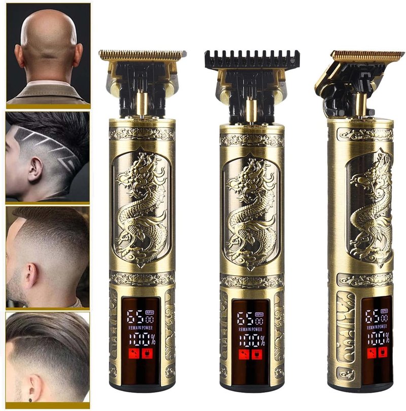 Professional Hair Clippers - Cordless Zero Gapped Trimmer for Men | Rechargeable with LED Display