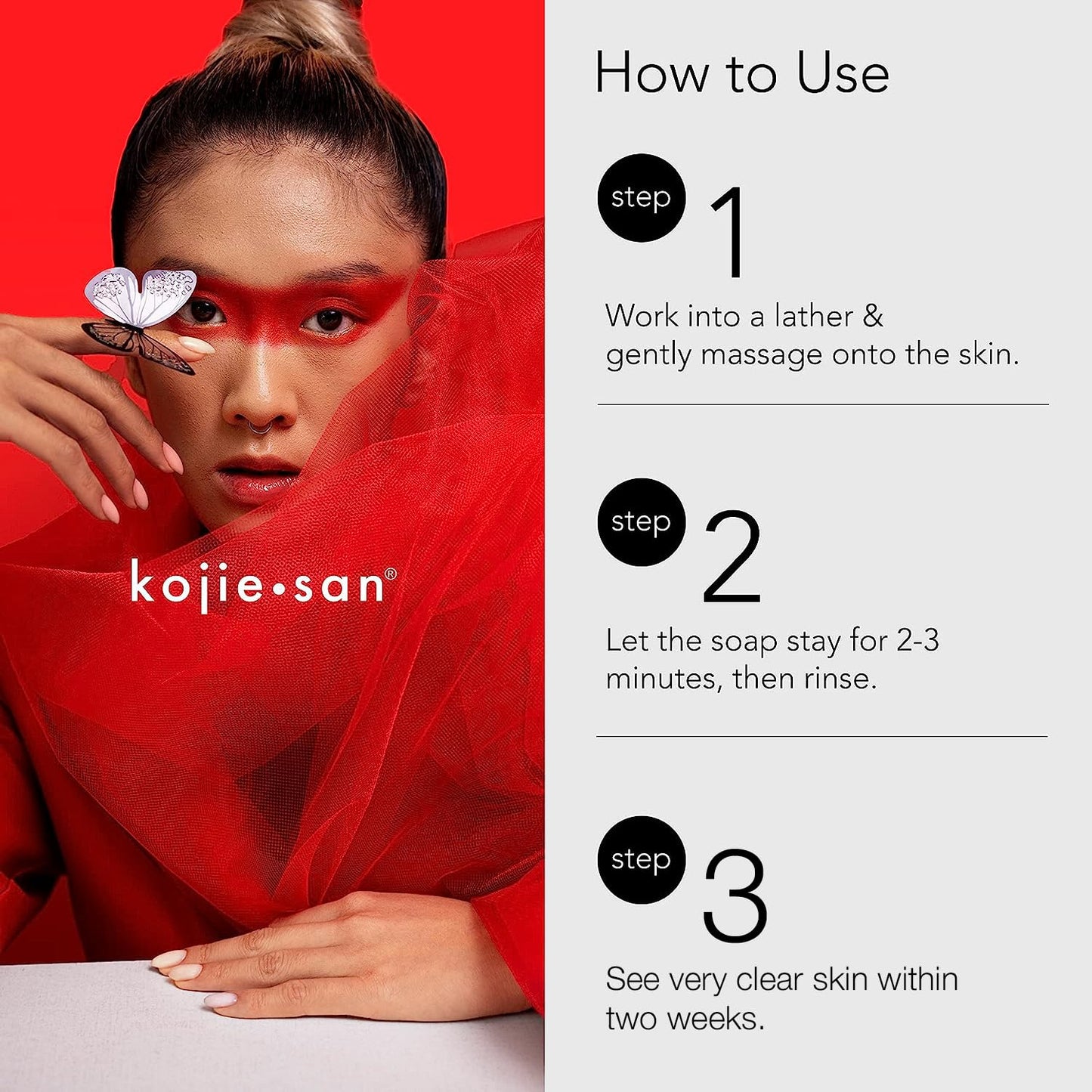 Kojie San Dream White Face and Body Bar – Kojic Acid Soap with Collagen, Elastin, & Coconut Oil – 135g x 6 Bars
