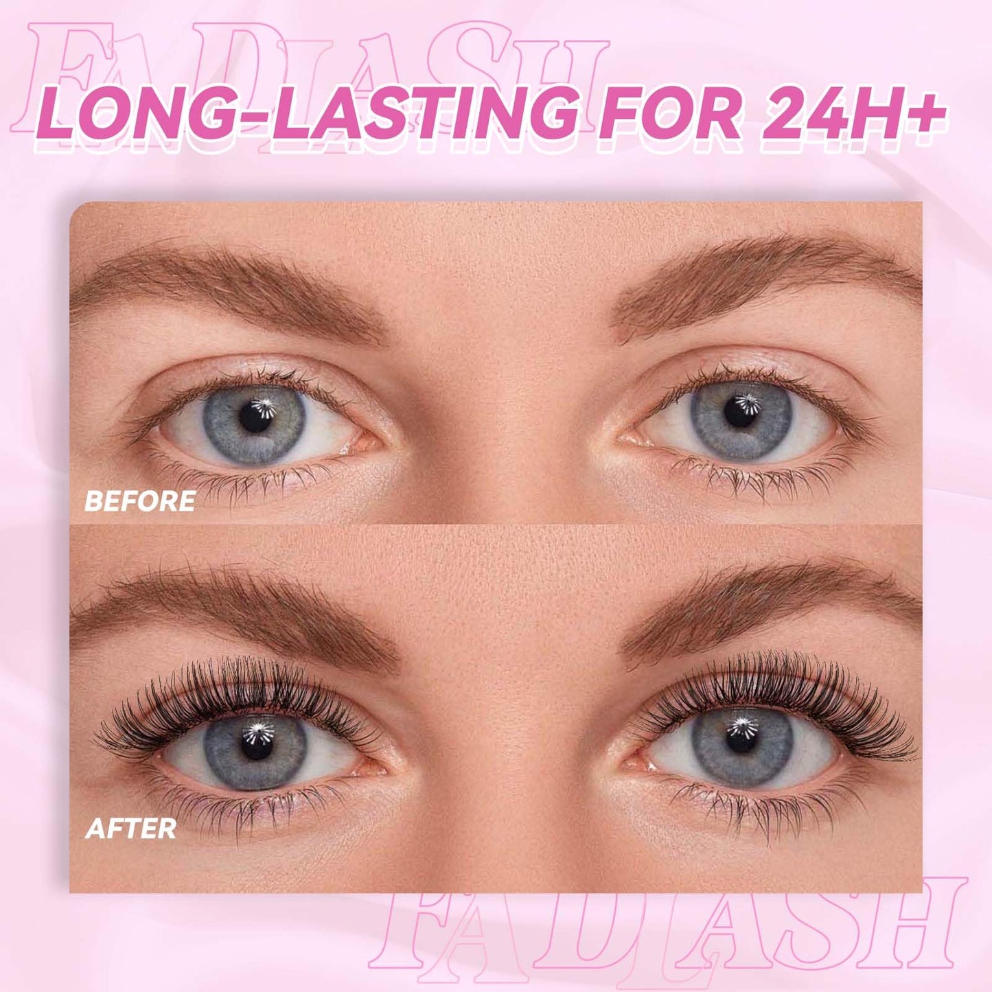 FADLASH Magnetic Eyelashes with Applicator 4 Pairs Magnetic Lashes Reusable Magnetic Eye Lashes Kit Natural Look False Eyelashes (079+604+806+B7)