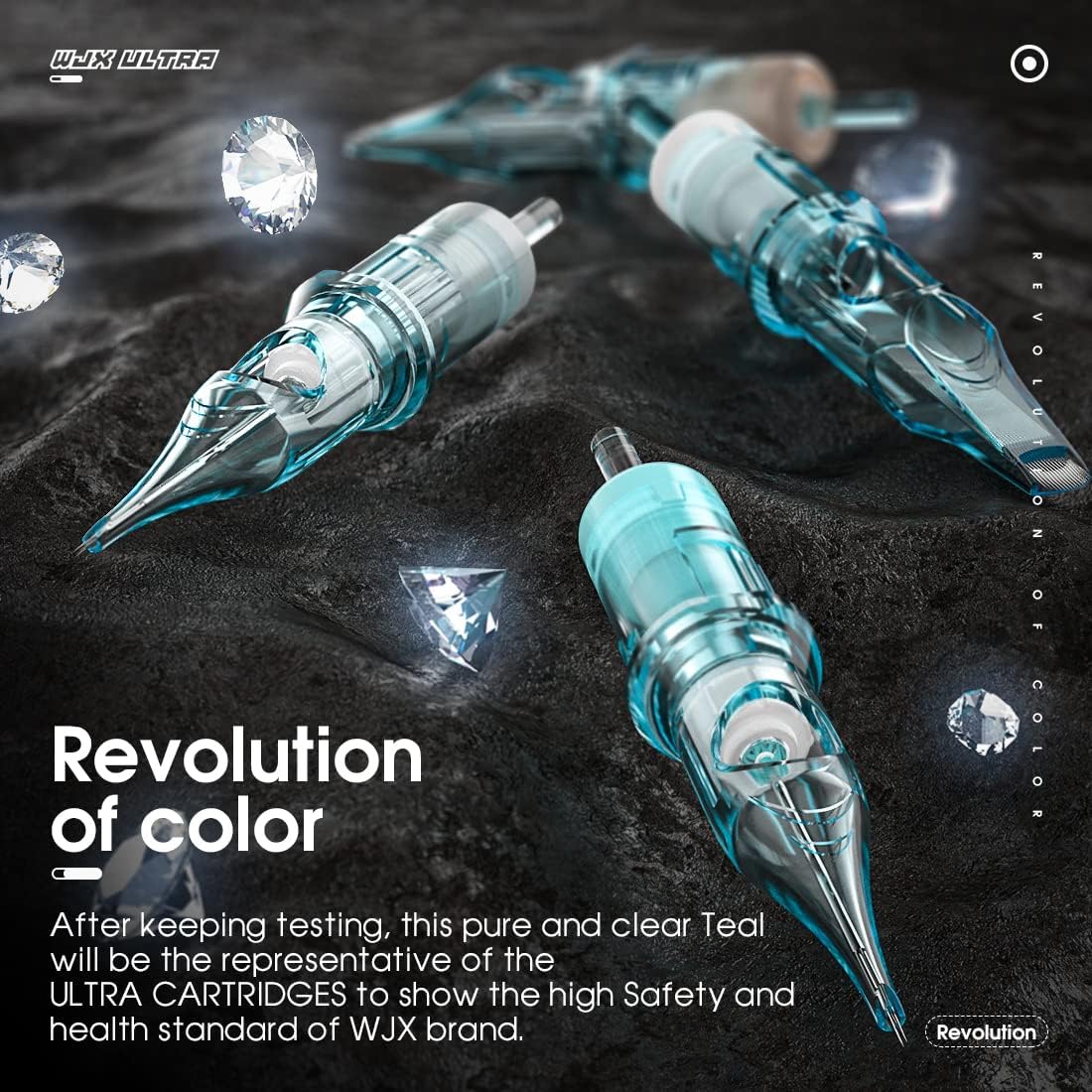 WJX Ultra 1207RL Tattoo Cartridge Needles, #12 Bugpin 7 Round Liner, 20Pcs Disposable Tattoo Needles for Outlines Fine Linework and Details, Compatible With All Rotary Tattoo Machines and Pen