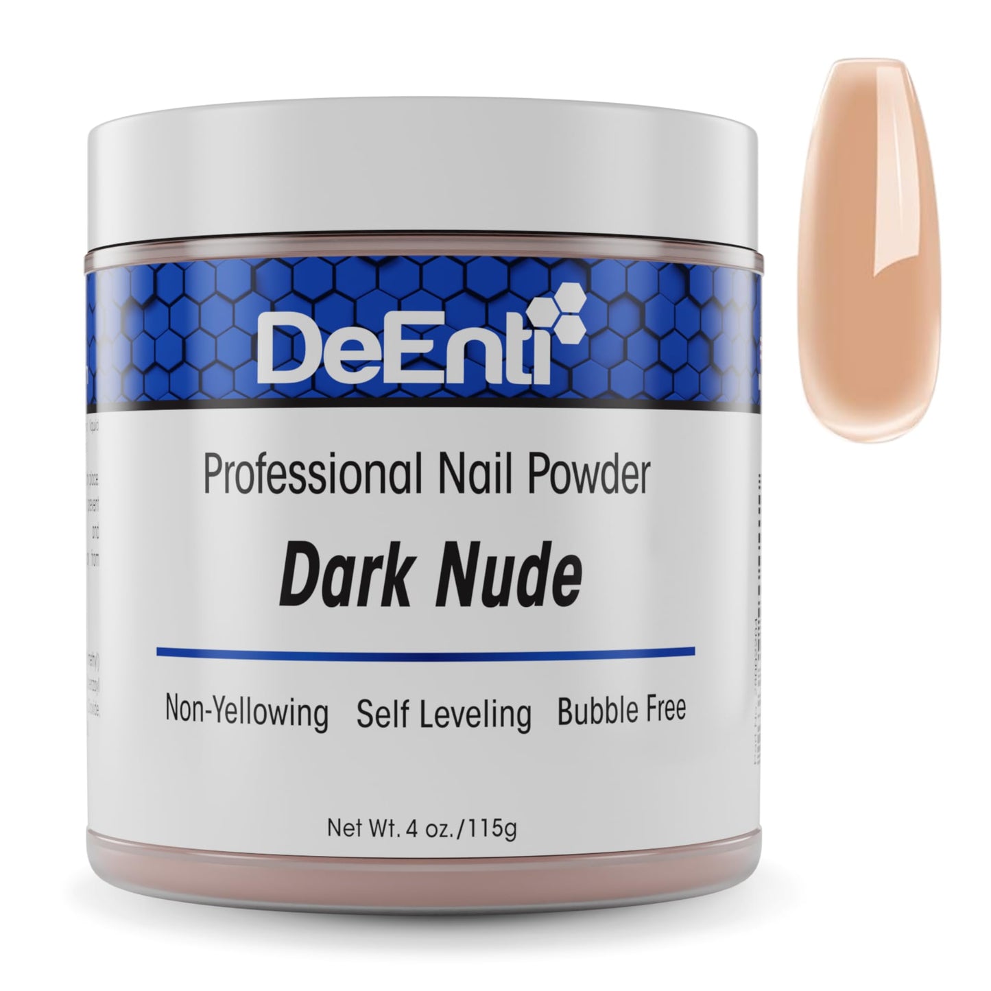 DeEnti Acrylic Nail Powder - 4oz Dark Nude|Professional Grade, Bubble-Free Acrylic Powder for Nails | Long-Lasting, Chip-Resistant Nail Acrylic Powder for Carving, Extensions & Fake Nails