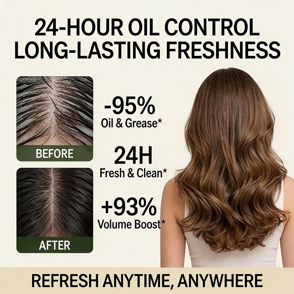 Spes Dry Shampoo Oil Control Volumizing Gel，No need to wash. Plant ingredients, 24-hour oil control,convenient to use, Improves itchy scalp, 4D hyaluronic（5mlx5, Cedar Scent）