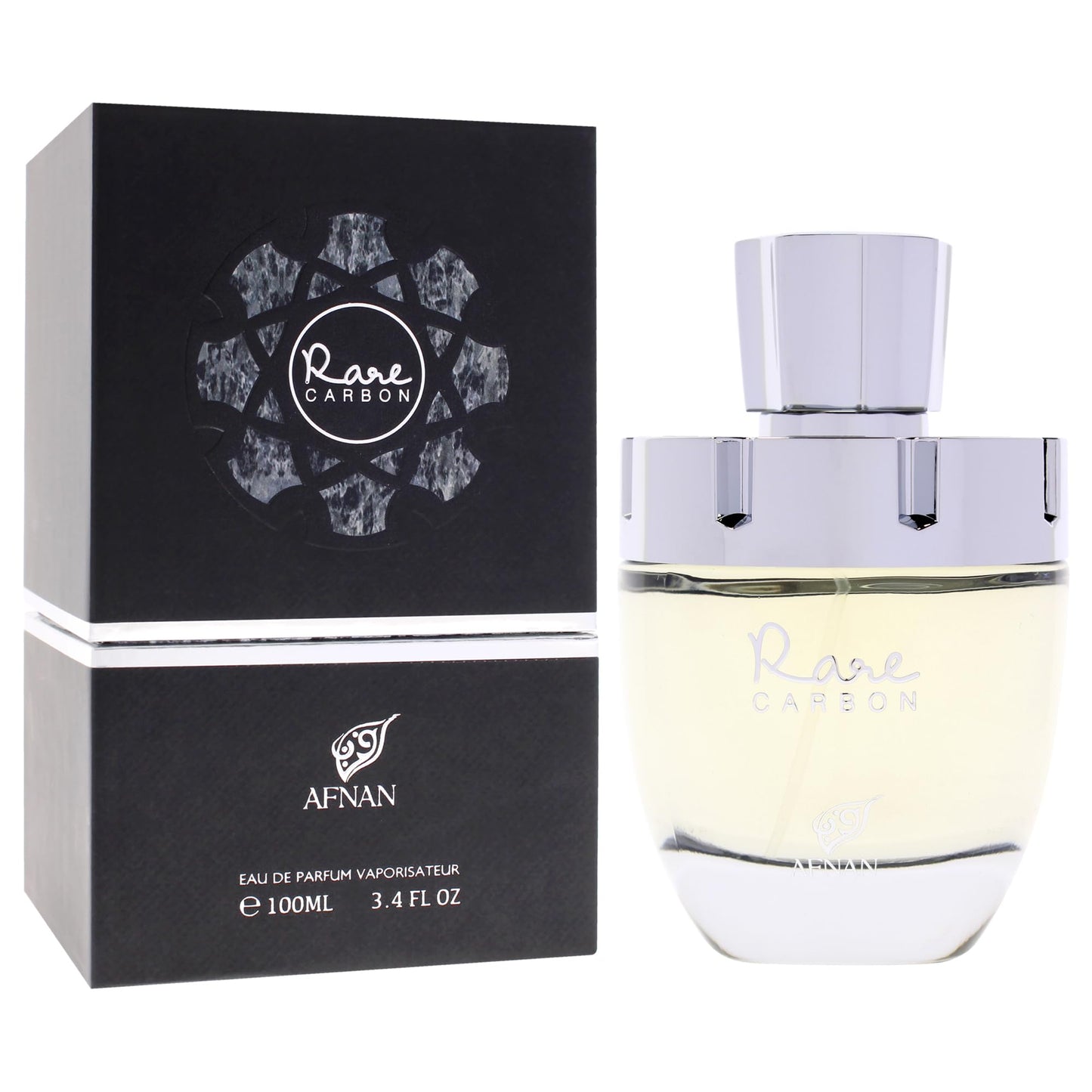 Afnan Rare Carbon Eau De Parfum Spray for Men, 3.4 Fl. Oz