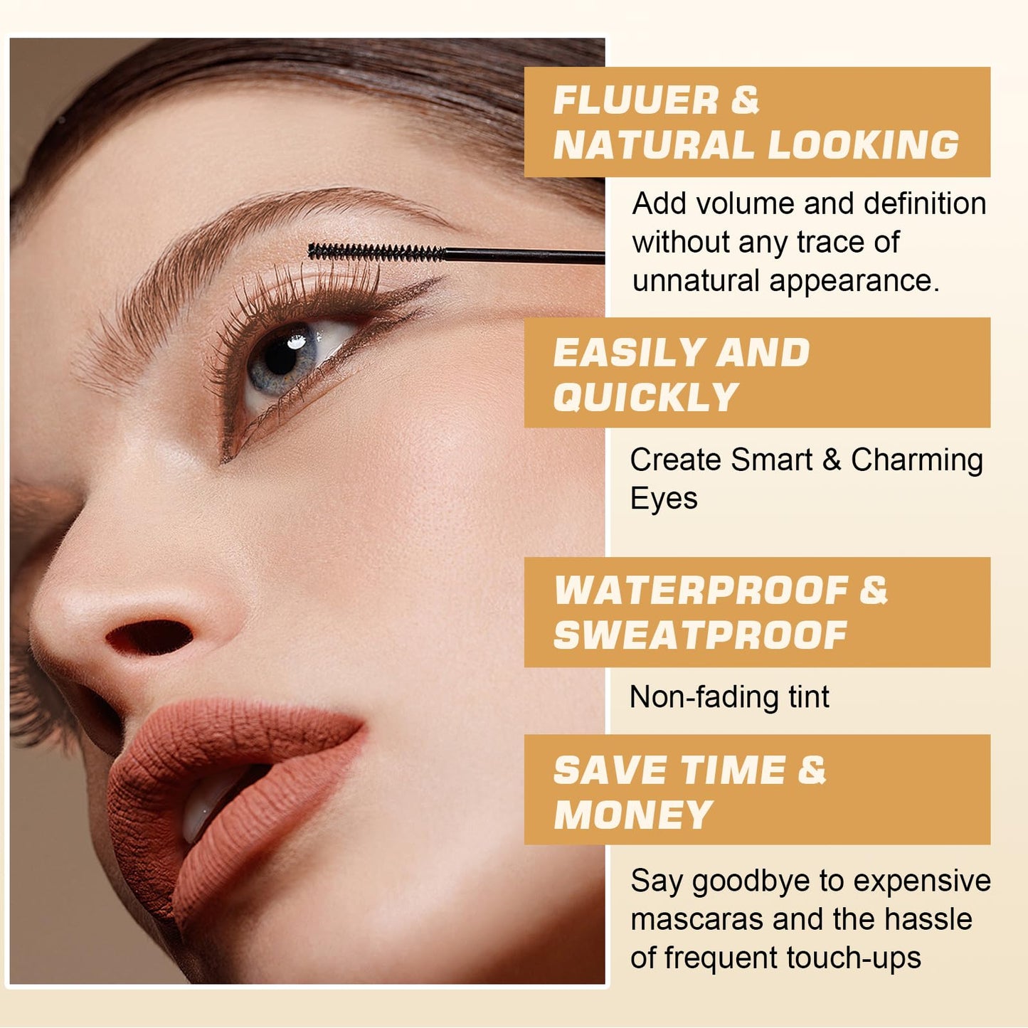 Eyelash & Eyebrow Color Kit, 2 in 1 Professional Lash & Brow Color Kit, Easy to Use with Natural Results, DIY Hair Coloring Eye Lash & Eye Brow Set for Beginner Salon Beauty 7ml (Brown/Light Brown)